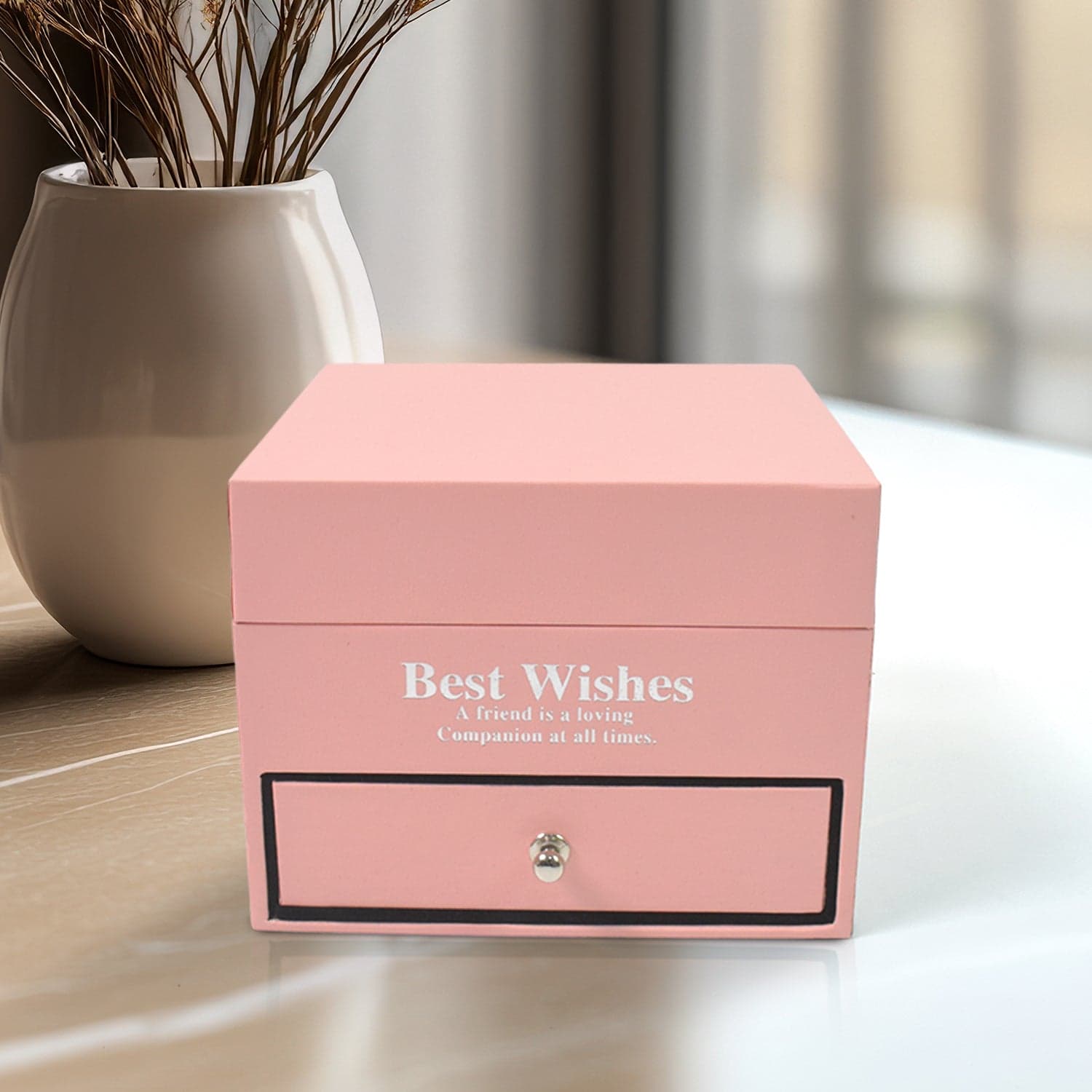 Preserved Eternal Rose Flower Gift Box Drawer with I Love You thumbnail 4