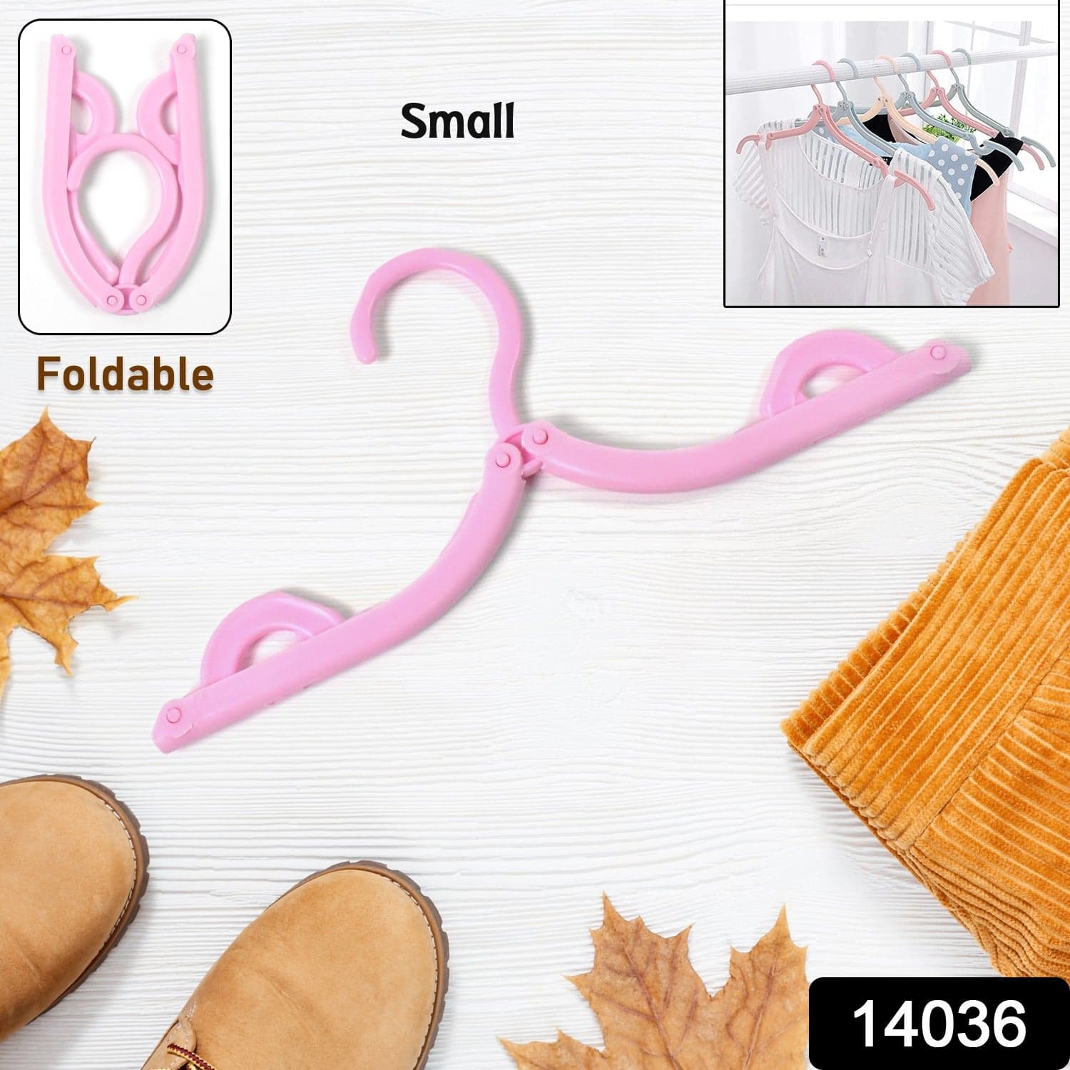 Travel Hangers, Portable Folding Clothes Hangers (1 Pc / Small) thumbnail 2