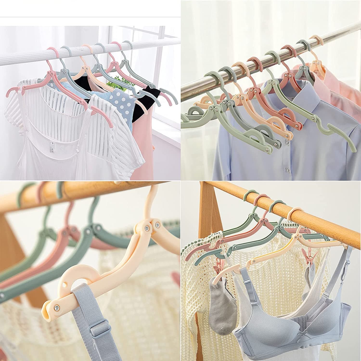 Travel Hangers, Portable Folding Clothes Hangers (1 Pc / Small) thumbnail 3