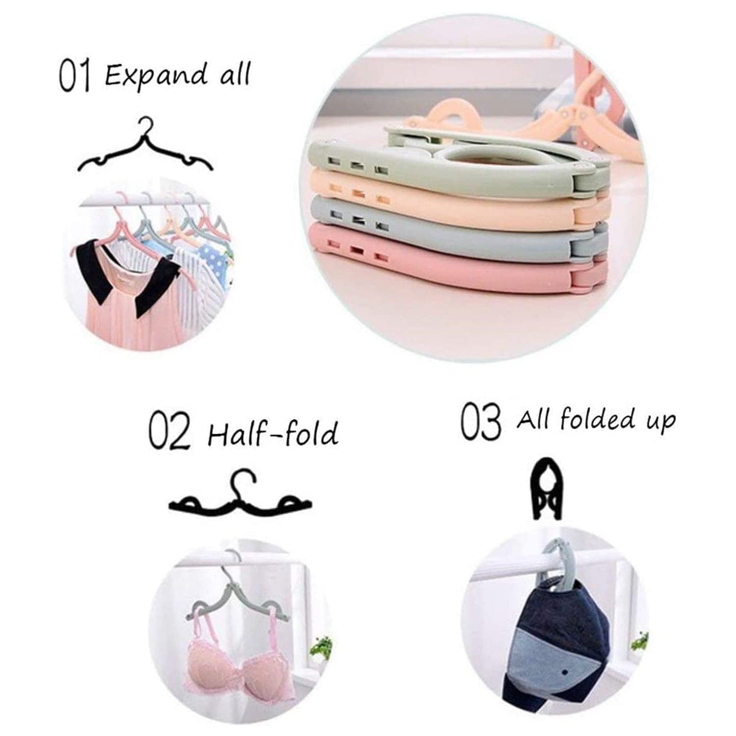 Travel Hangers, Portable Folding Clothes Hangers (1 Pc / Small) thumbnail 8