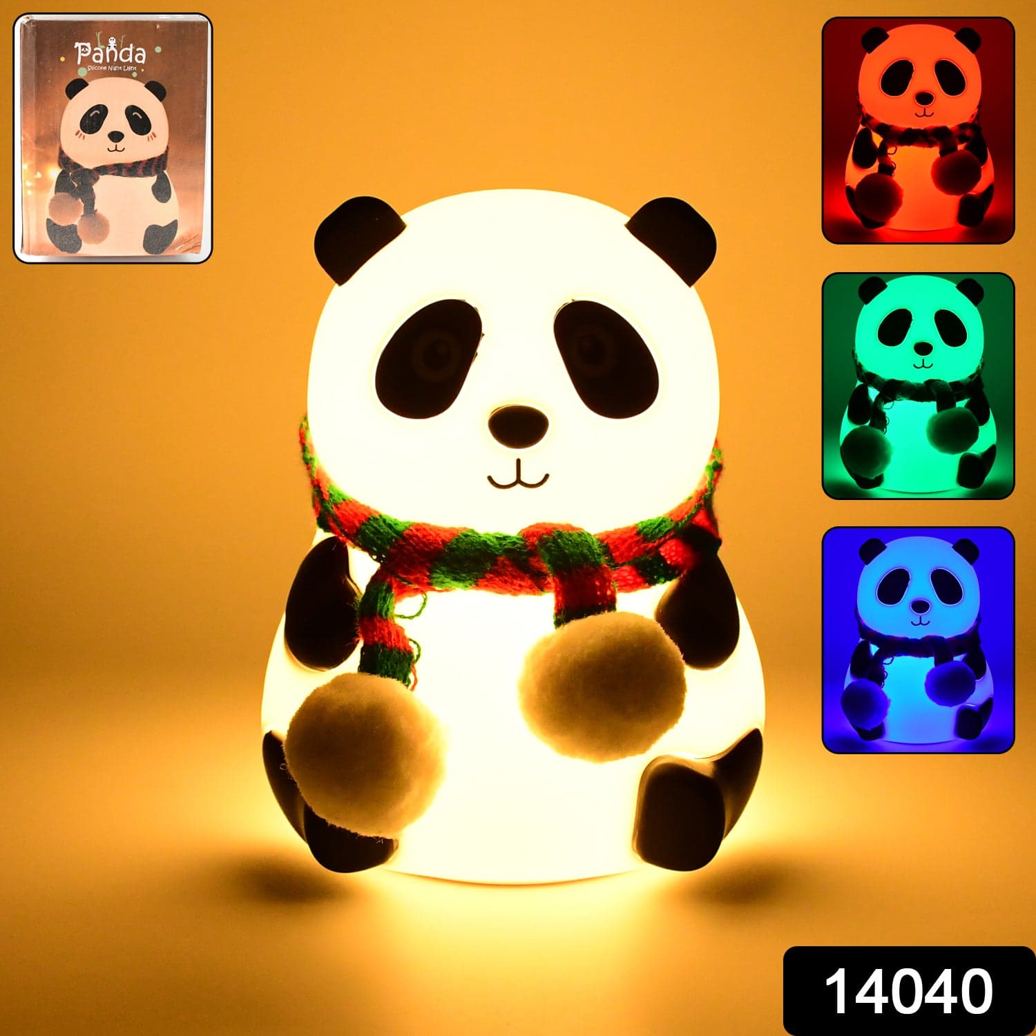 Panda 7-Color LED Silicone Touch Lamp (1 Pc) thumbnail 2