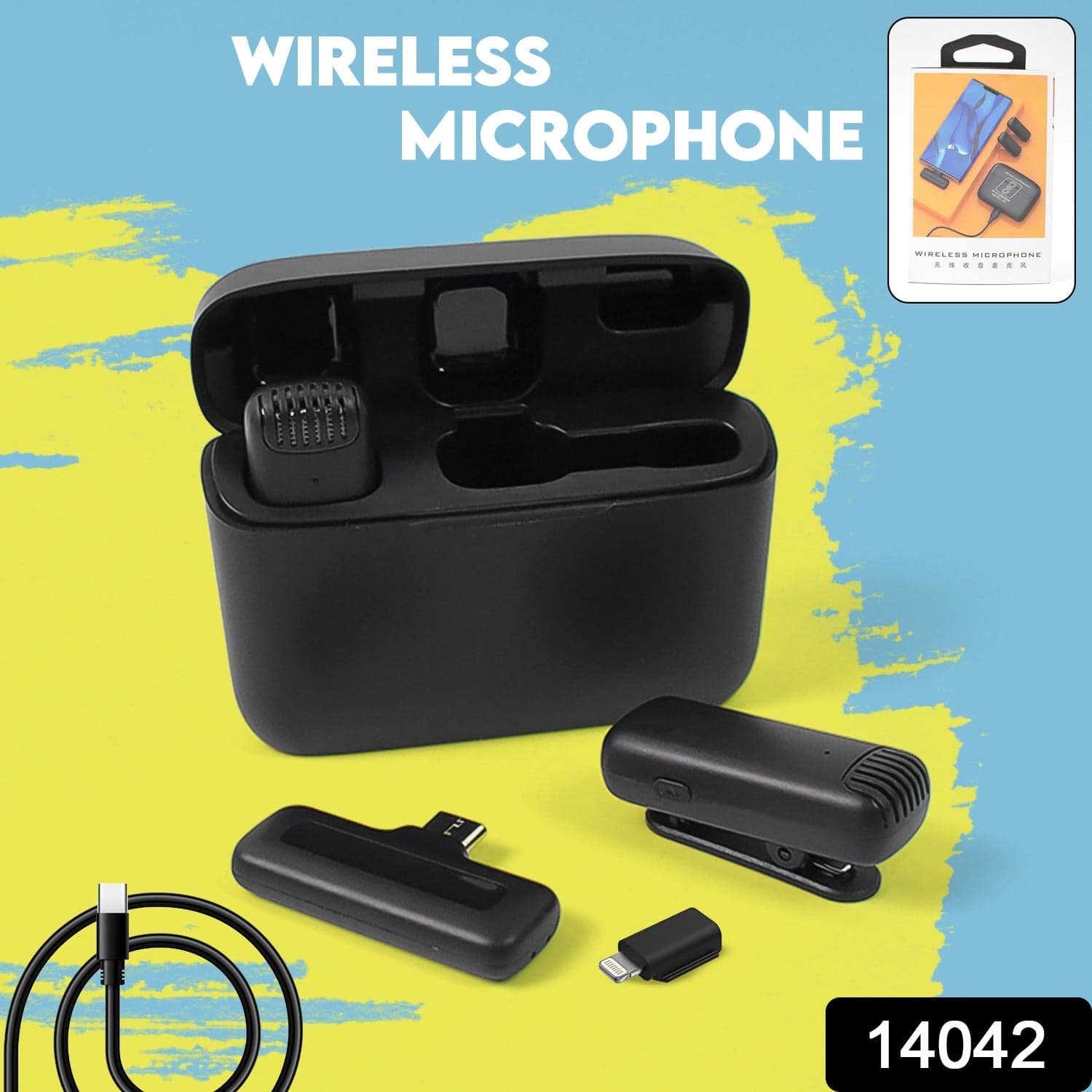 Wireless Microphones, Collar Mic for All Smart Phone / Type-C (1 Set) thumbnail 3