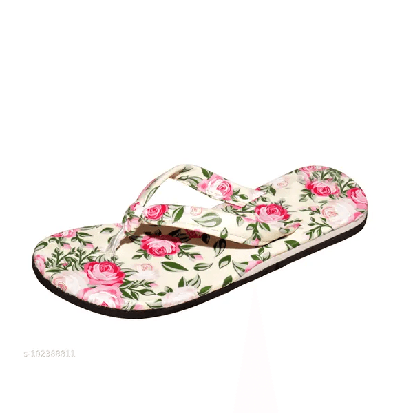 LifeO Stylish Flipflops and Slippers Cream color For Women & Girls thumbnail 2