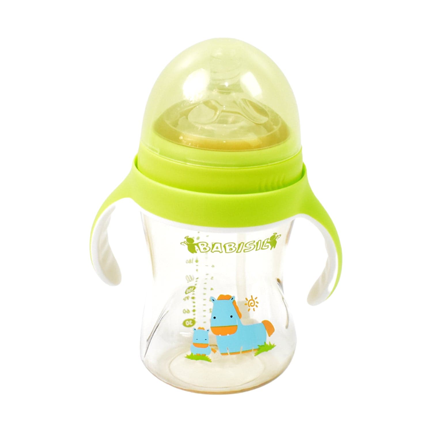 Plastic Baby Feeding Bottle with Handles Straw (300 ML / 1 Pc) thumbnail 5