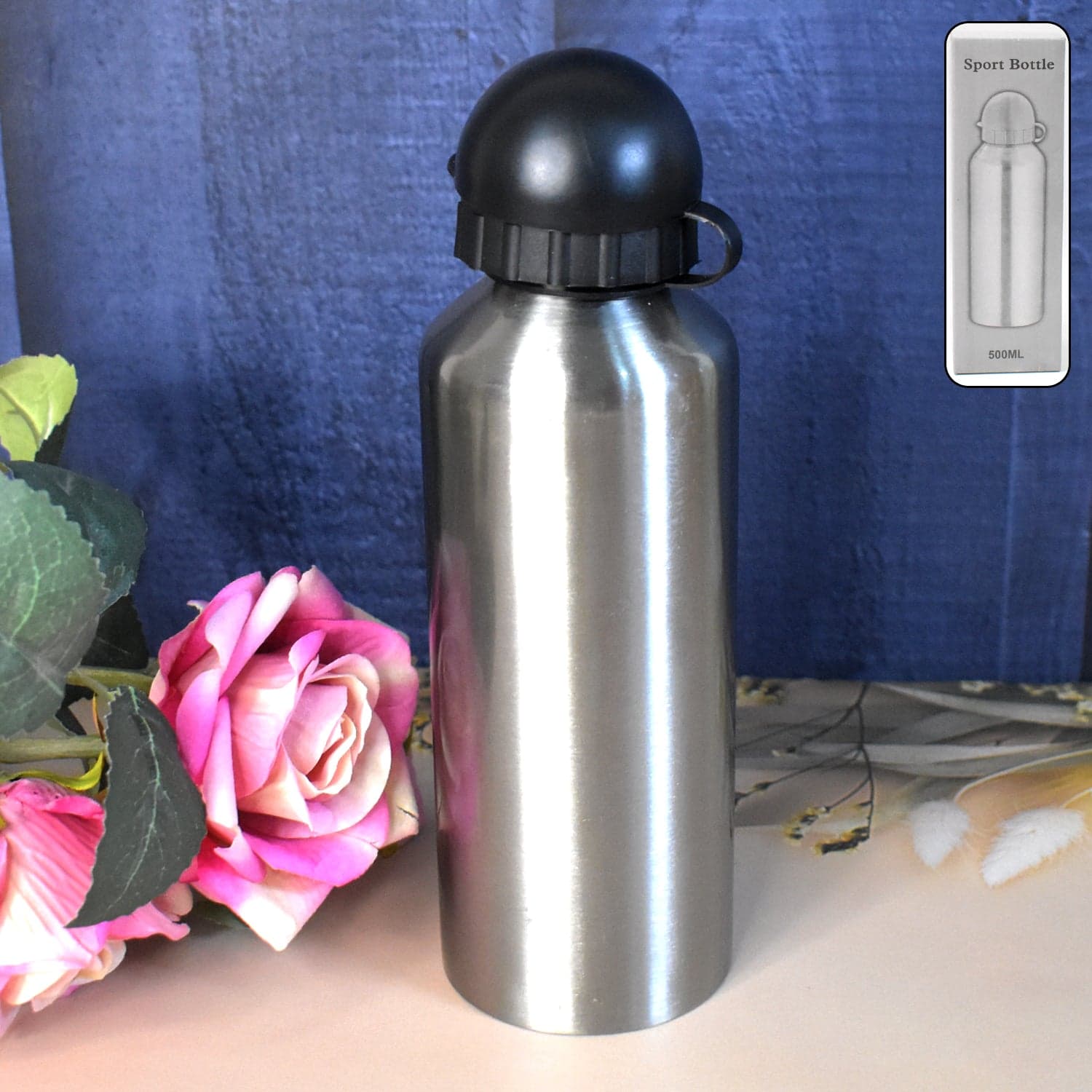 Aluminium Sports Water Bottle Look for Sports Gym (Capacity 500 ML Approx) thumbnail 1