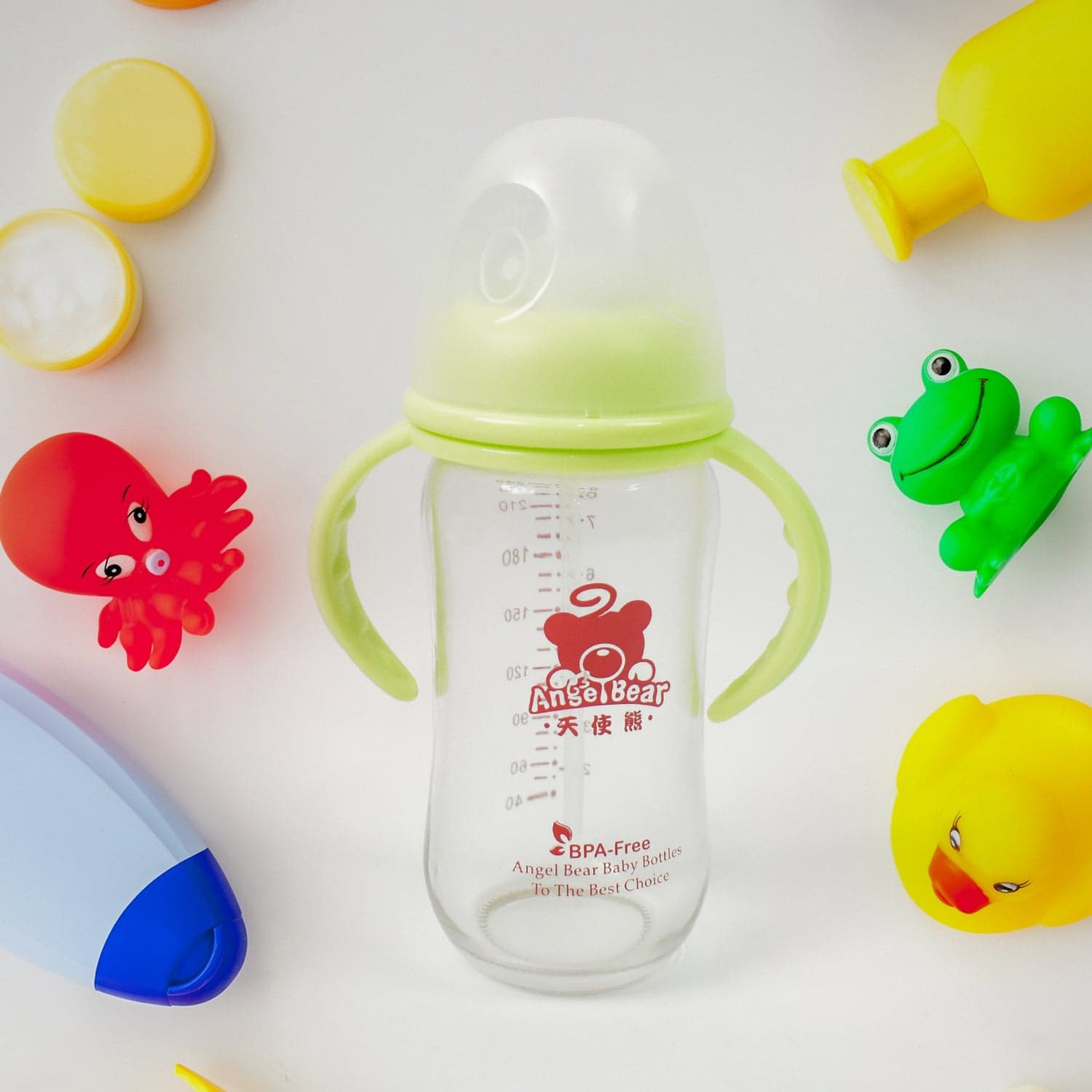 Glass Baby Feeding Bottle with Handles & Straw (240 ML / 1 Pc) thumbnail 6