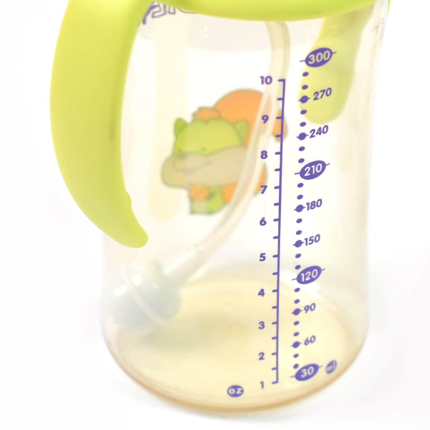 Plastic Baby Feeding Bottle with Handles, Cleaning brush & Straw (300 ML / 1 Pc) thumbnail 6