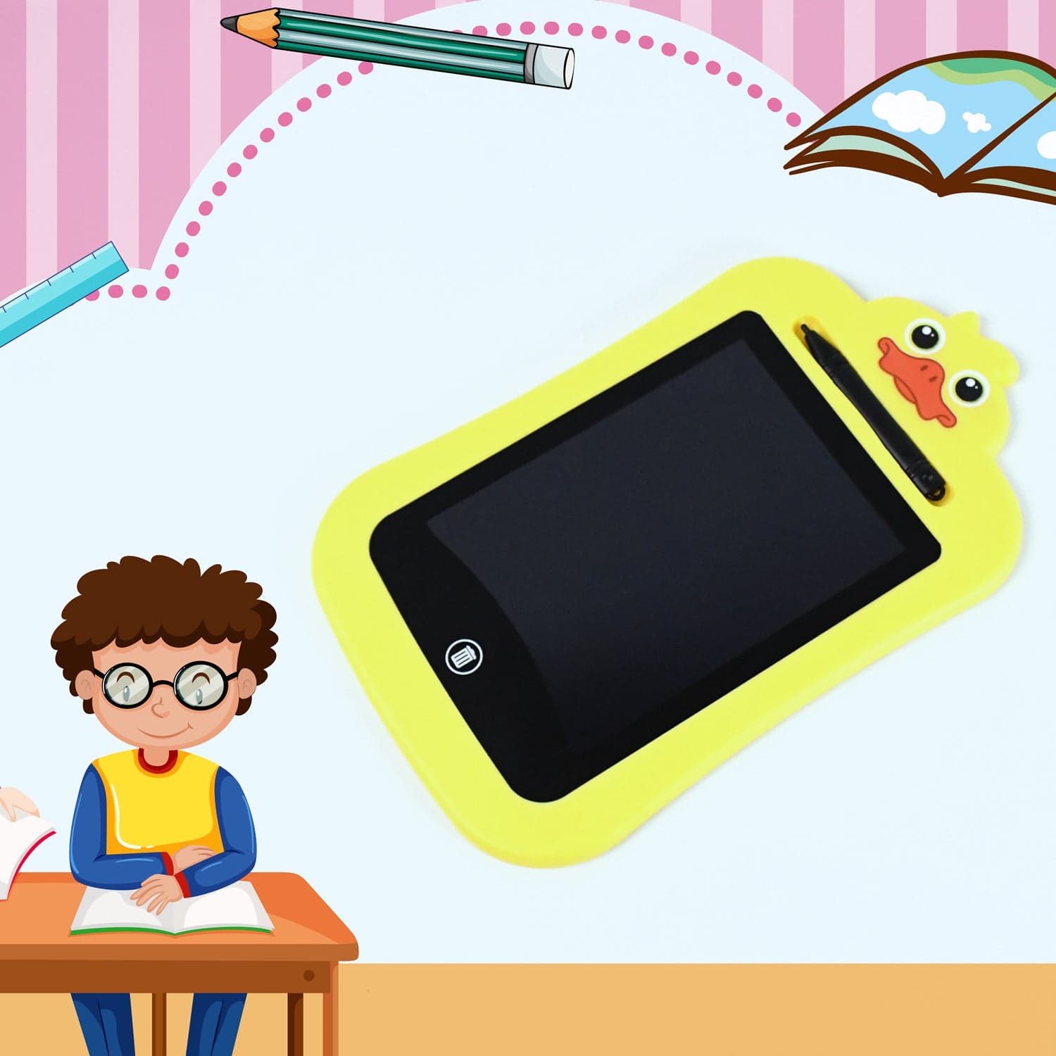 Kids Portable LCD Writing Tablet (1 Pc / Mix Design) thumbnail 4