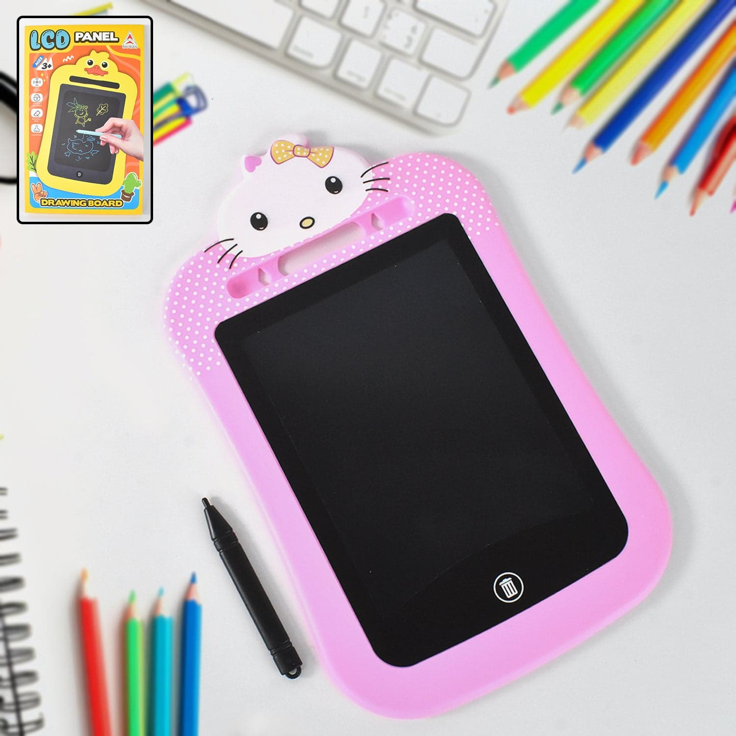 Kids Portable LCD Writing Tablet (1 Pc / Mix Design) thumbnail 6