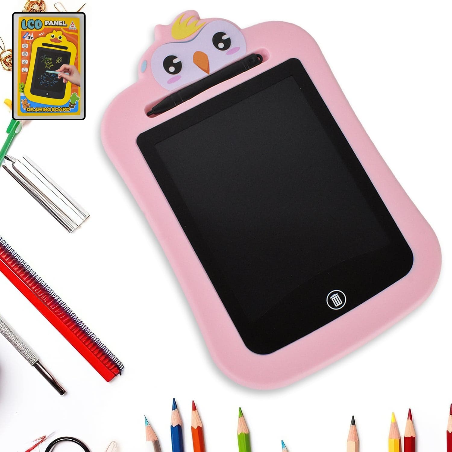 Kids Portable LCD Writing Tablet (1 Pc / Mix Design) thumbnail 7
