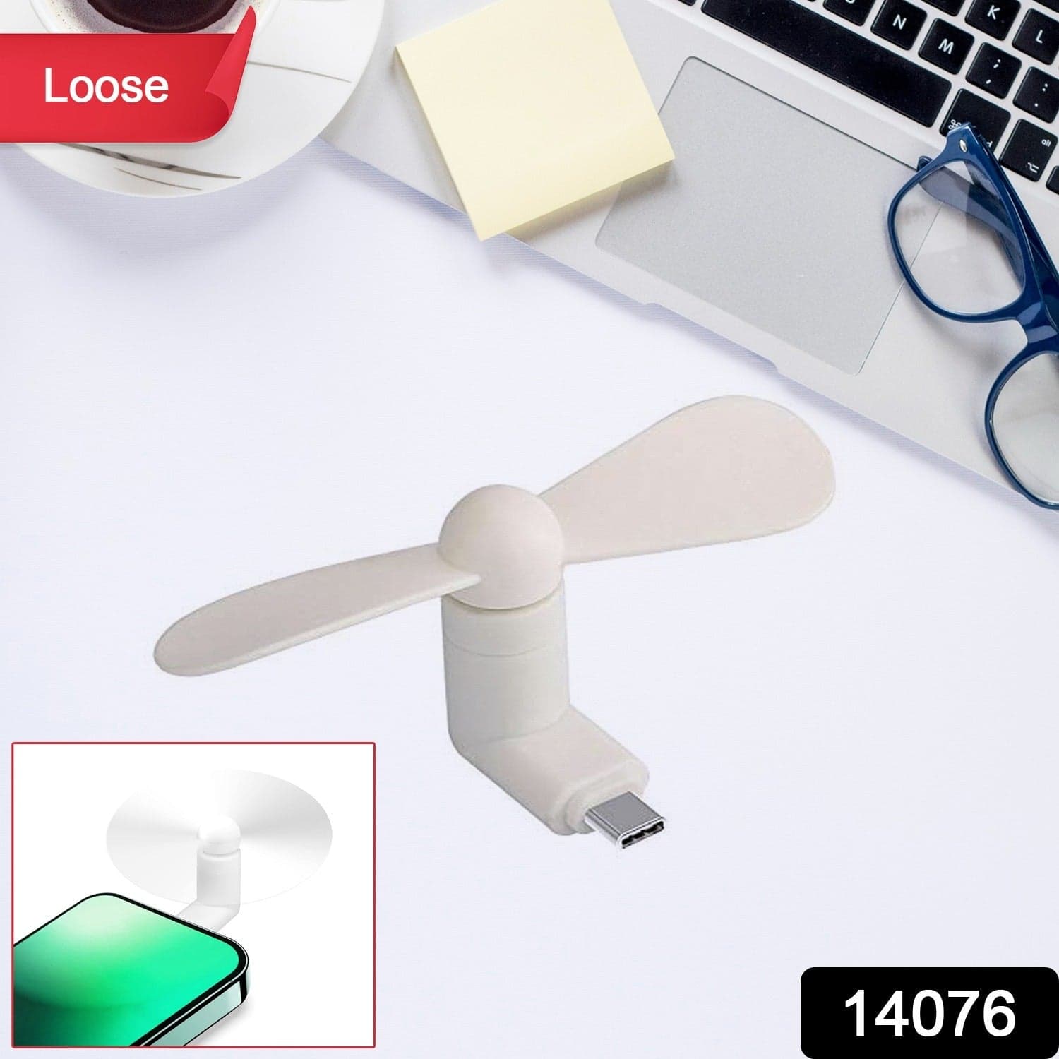 Micro / Android USB Mini Fan Flexible USB Fan (1 Pc / Loose) thumbnail 2