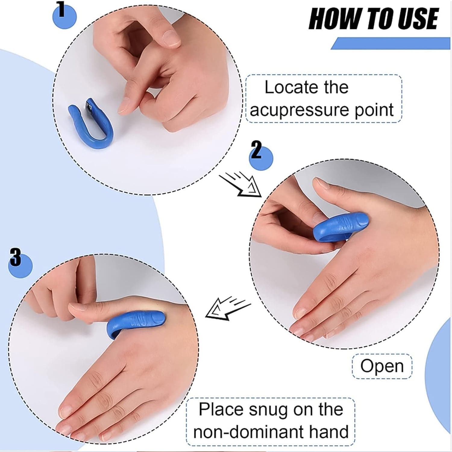 Plastic Magnetic Acupressure Ring 1 Pc thumbnail 2