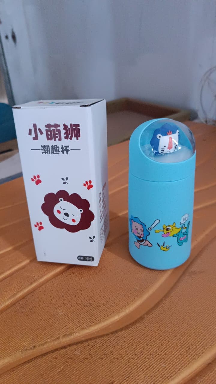 Double Wall Cartoon Glass Water Bottle 350Ml 1 Pc thumbnail 7