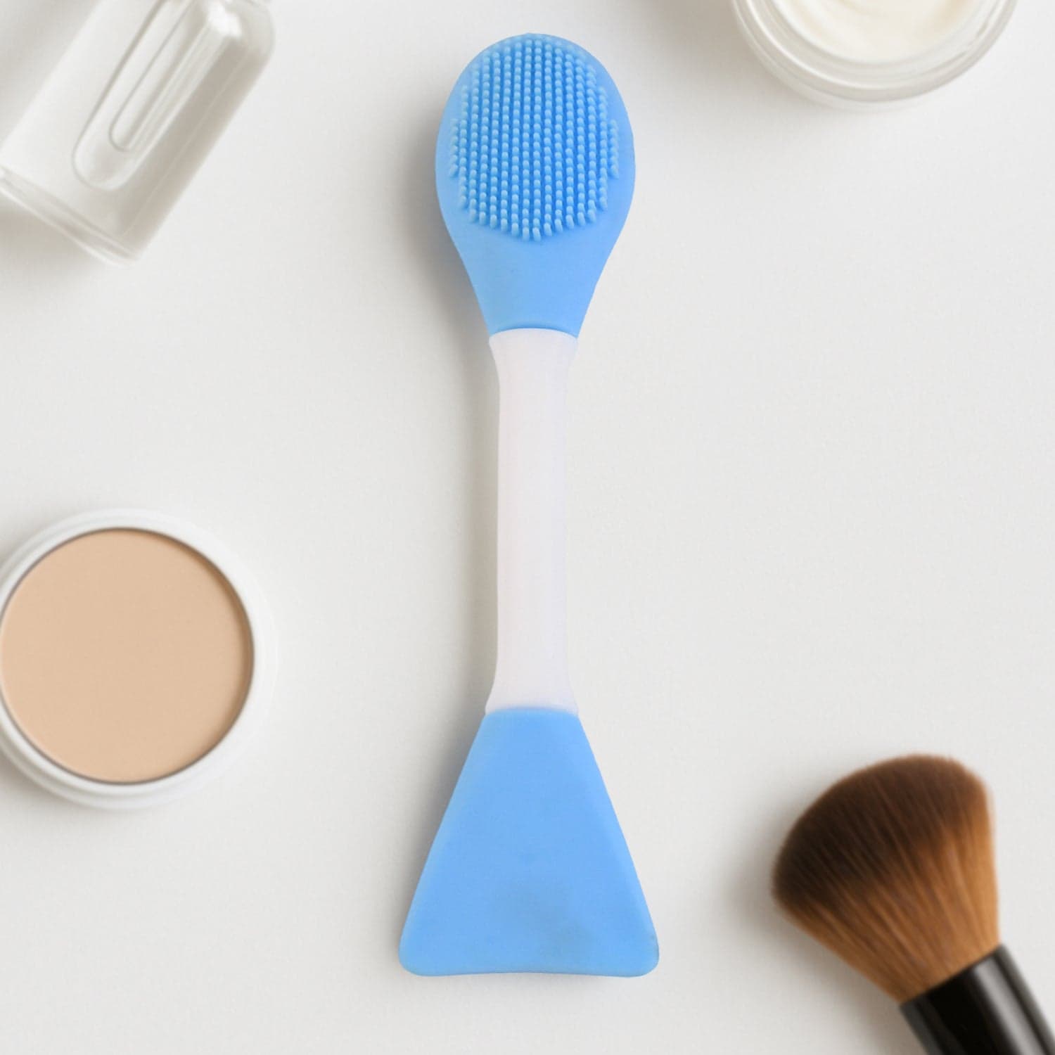 2 In 1 Silicone Face Scrubber 1 Pc thumbnail 5