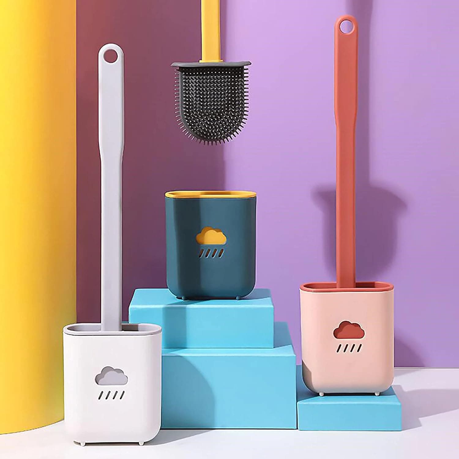 Silicone Toilet Brush with Holder (Without Box) thumbnail 9