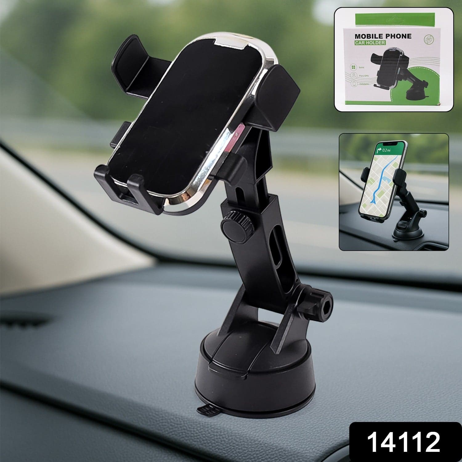 Adjustable Dashboard Car Mobile Holder thumbnail 1