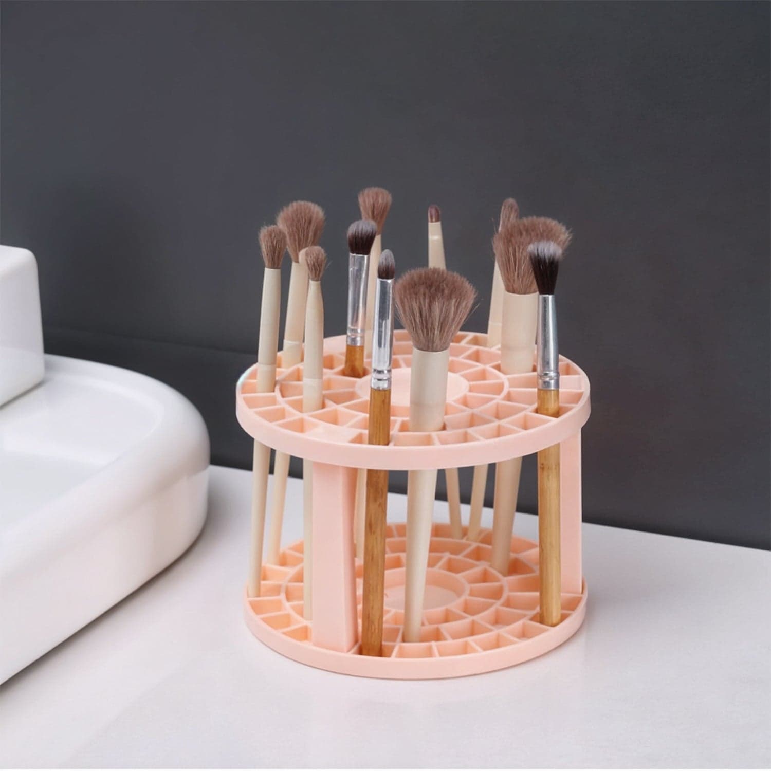 Rotating Makeup Brush Holder Stand 1 Pc thumbnail 2