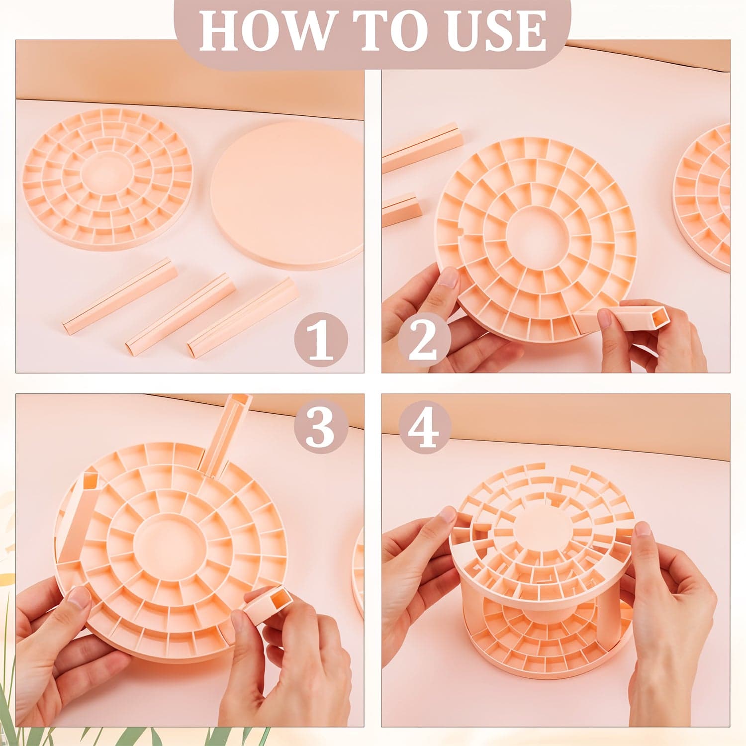 Rotating Makeup Brush Holder Stand 1 Pc thumbnail 6