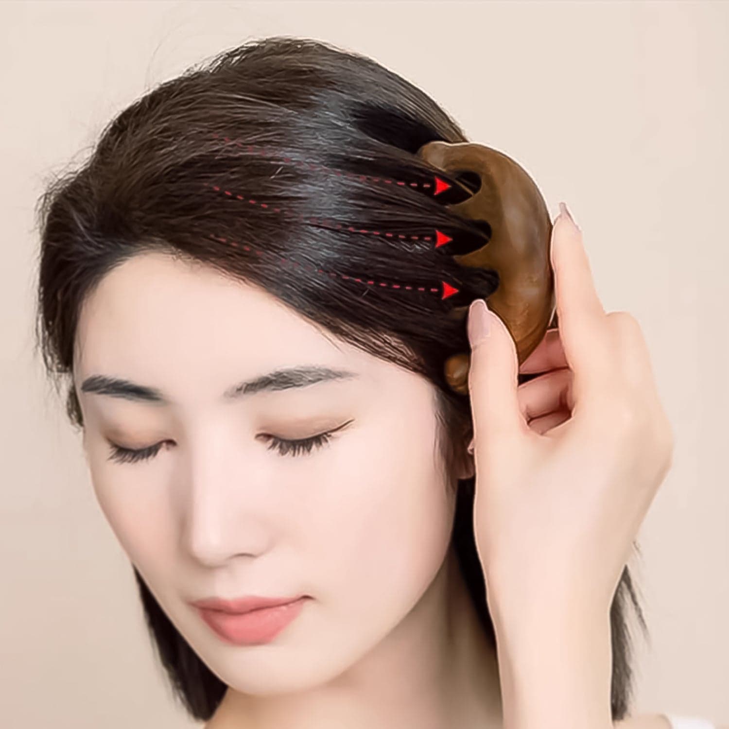 Scalp Relaxing Manual Head Massager Comb 1 Pc thumbnail 2