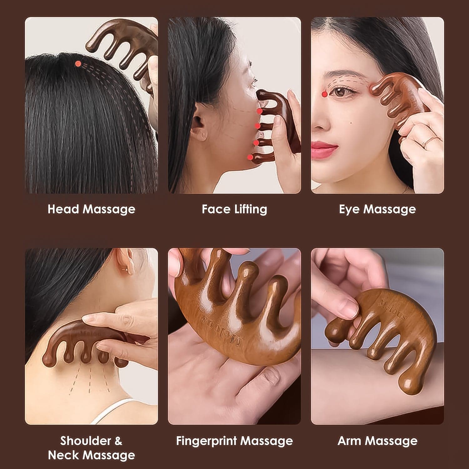 Scalp Relaxing Manual Head Massager Comb 1 Pc thumbnail 3
