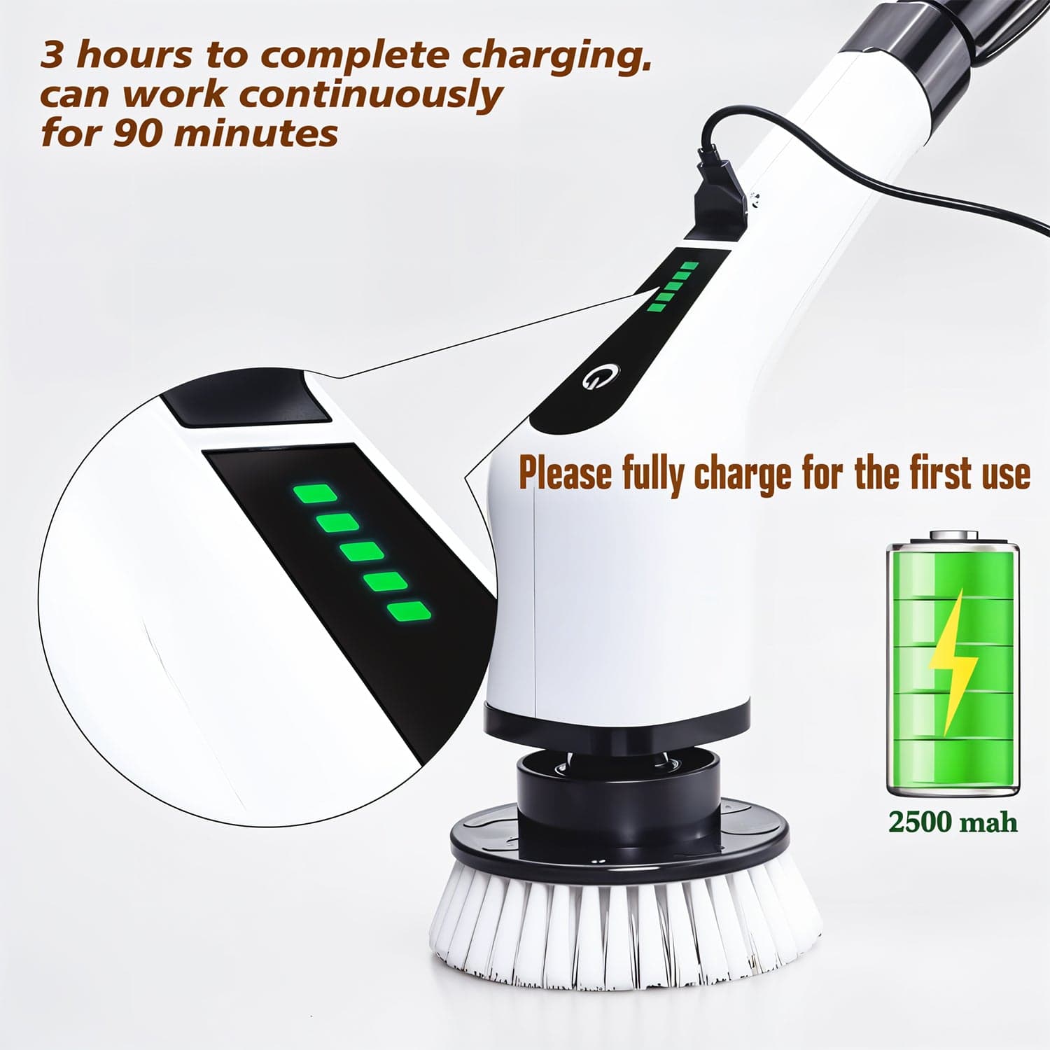 7In1 Ele Spin Scrubber Cleaning Brush thumbnail 6