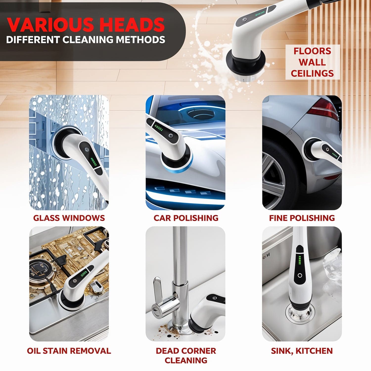 7In1 Ele Spin Scrubber Cleaning Brush thumbnail 7