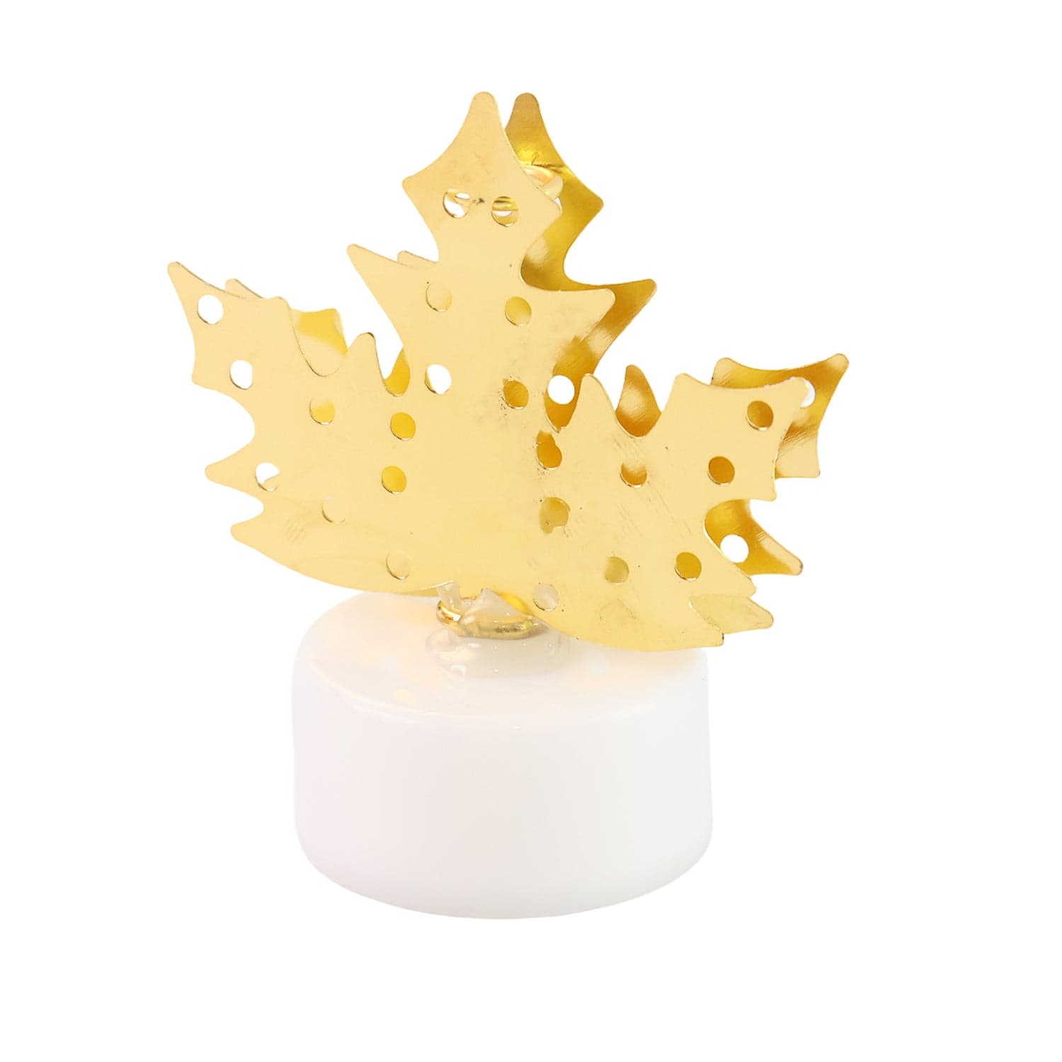 Decorative Led Gold Metal Leaf Diya Lamp thumbnail 4