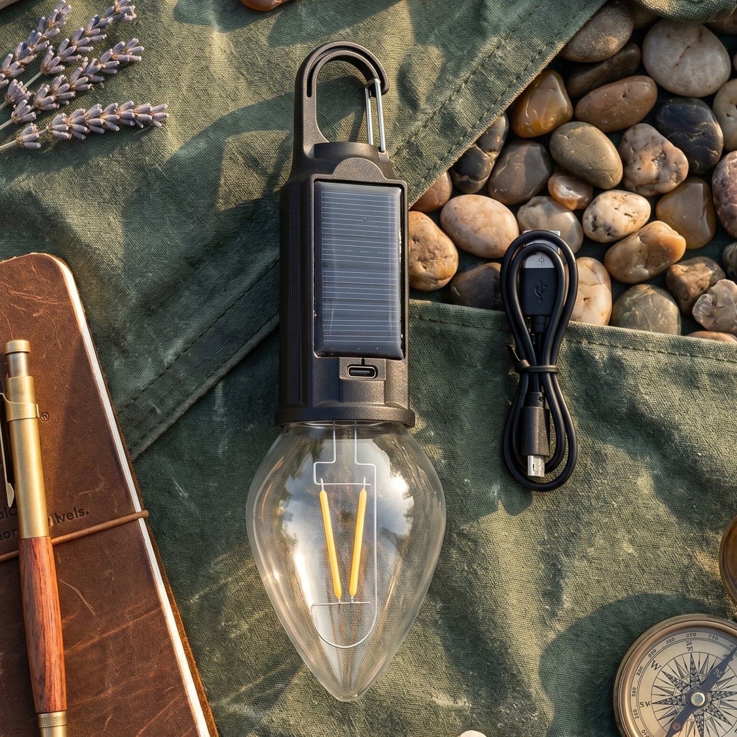 Camping Lantern the Eco-Friendly, Dual Charging with Warm LED
