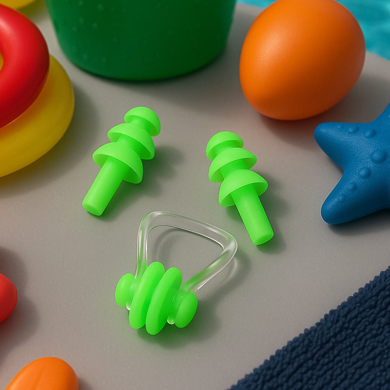 Swimming Earplugs And Nose Clip Set 3 Pc thumbnail 3