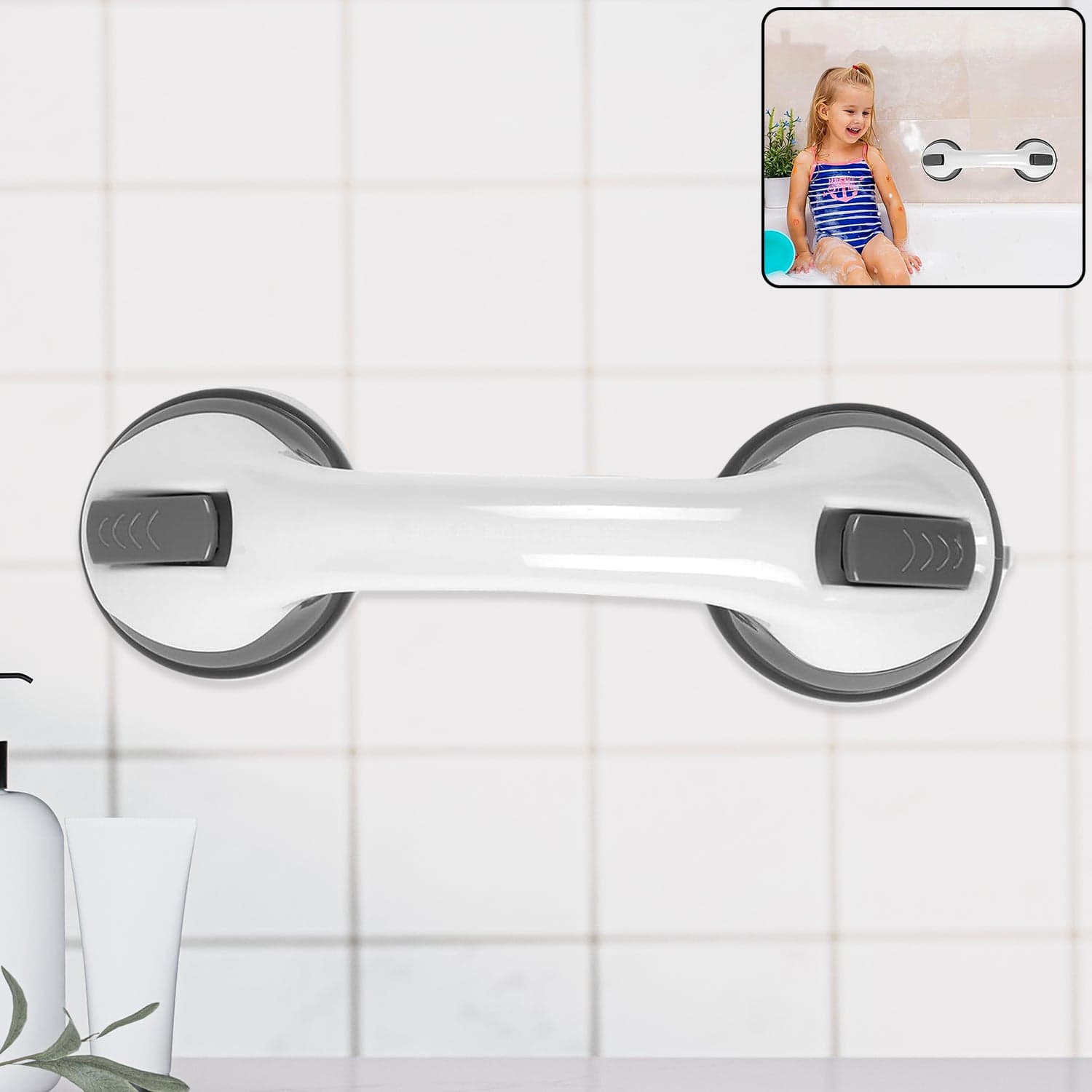 Suction Grab Bar Handle For Bathroom Safety 1 Pc thumbnail 2
