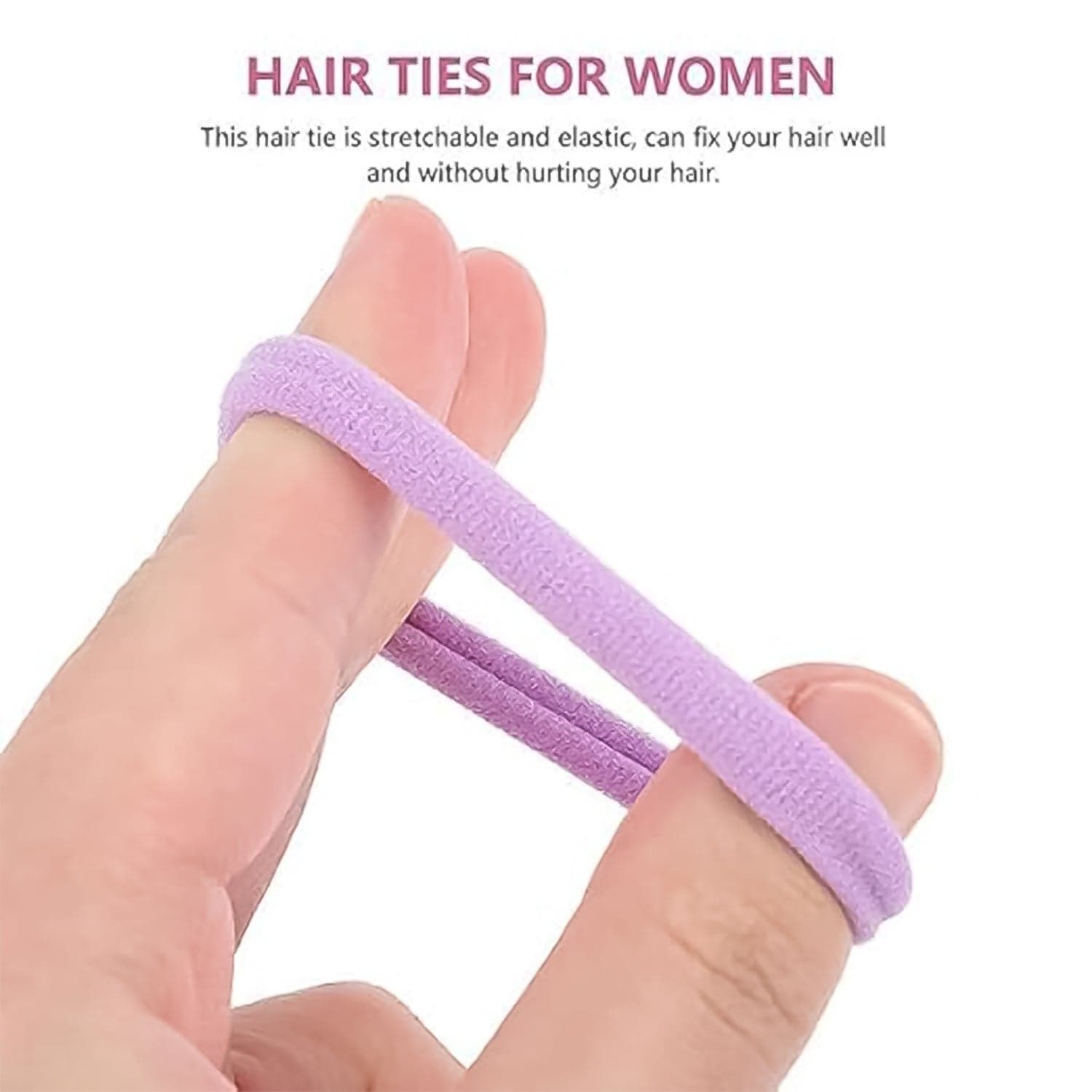 Soft Elastic Hair Bands Set For Girls 24 Pc thumbnail 2