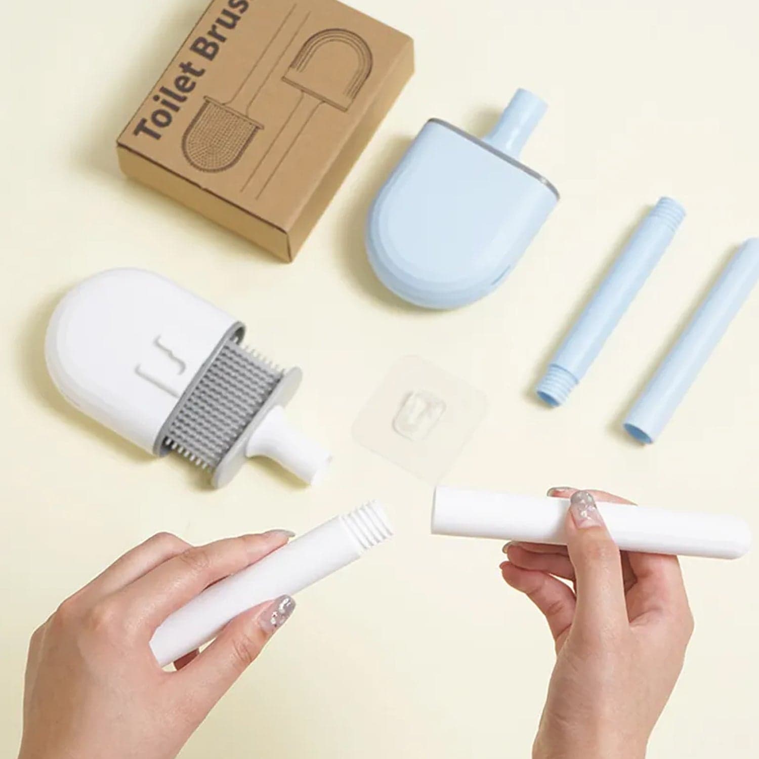 Silicone Toilet Brush with Holder Stand for Bathroom Cleaning thumbnail 9