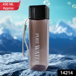 Premium 450Ml Square Shape Plastic Water Bottle 1 Pc