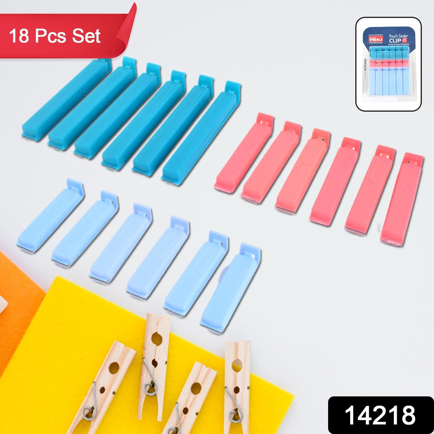 Ritu 18 Piece Plastic Pouch Sealer Clip Set thumbnail 1