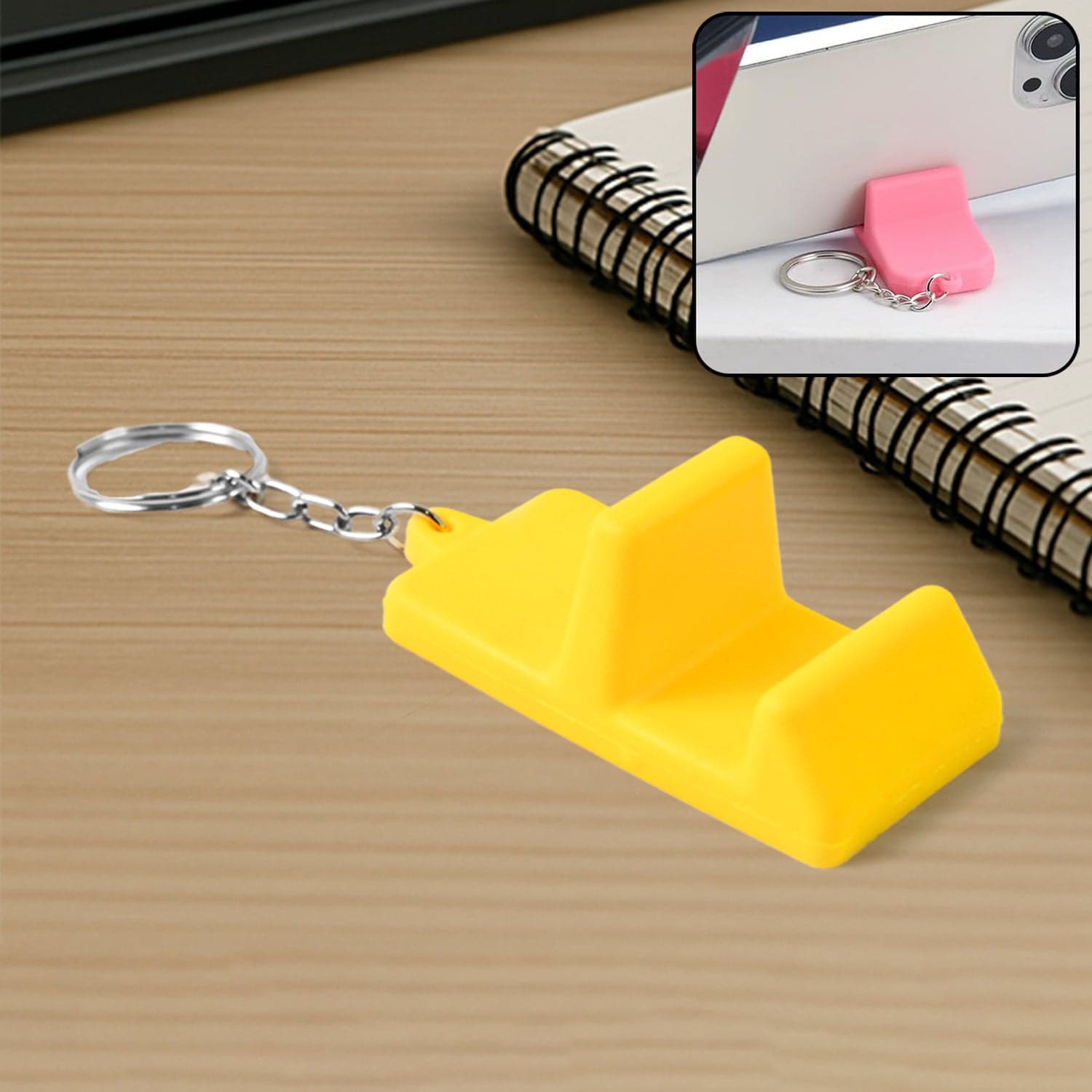 Plastic 2 In 1 Mobile Stand Keychain 9 Pc thumbnail 3