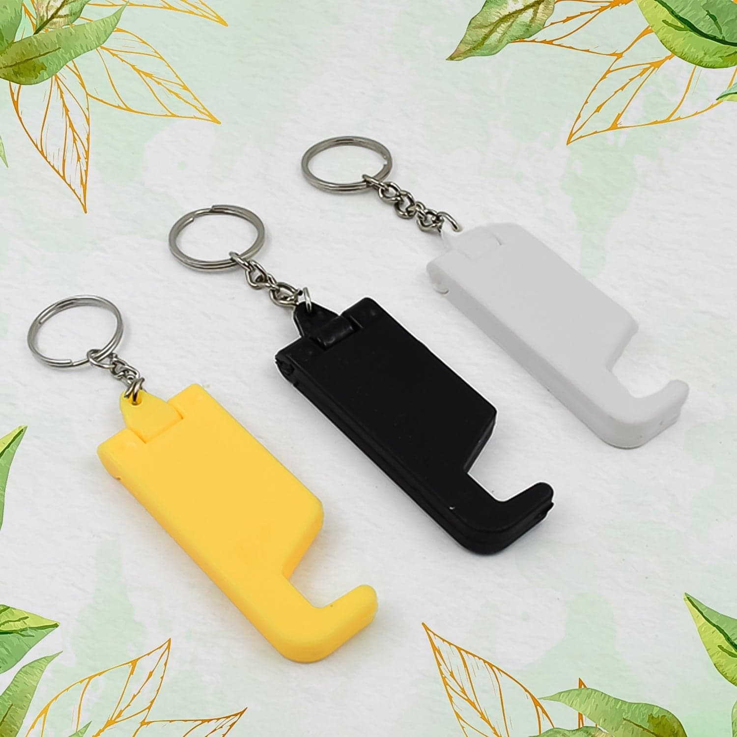 2 In 1 Plastic Keychain Mobile Stand 5Pcs Set thumbnail 3