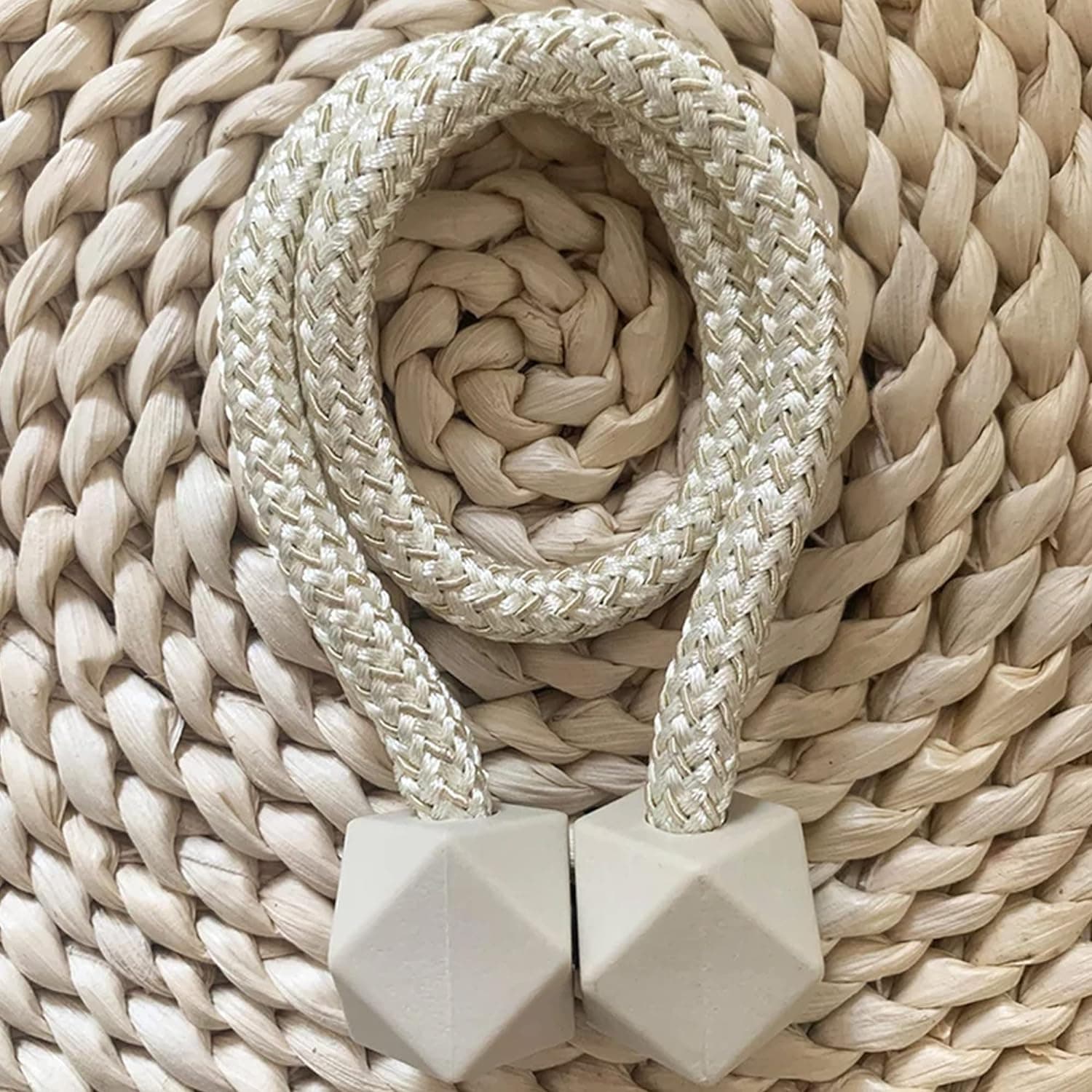 Non-Magnetic Curtain Tiebacks: Decorative Pearl Design (2 Pc, (Without Magnet Buckle) thumbnail 3