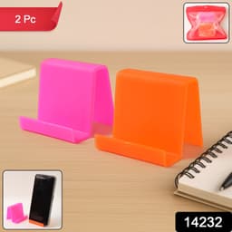 Durable Plastic Mobile Phone Stand With Angled Support 2 Pc Mix Color