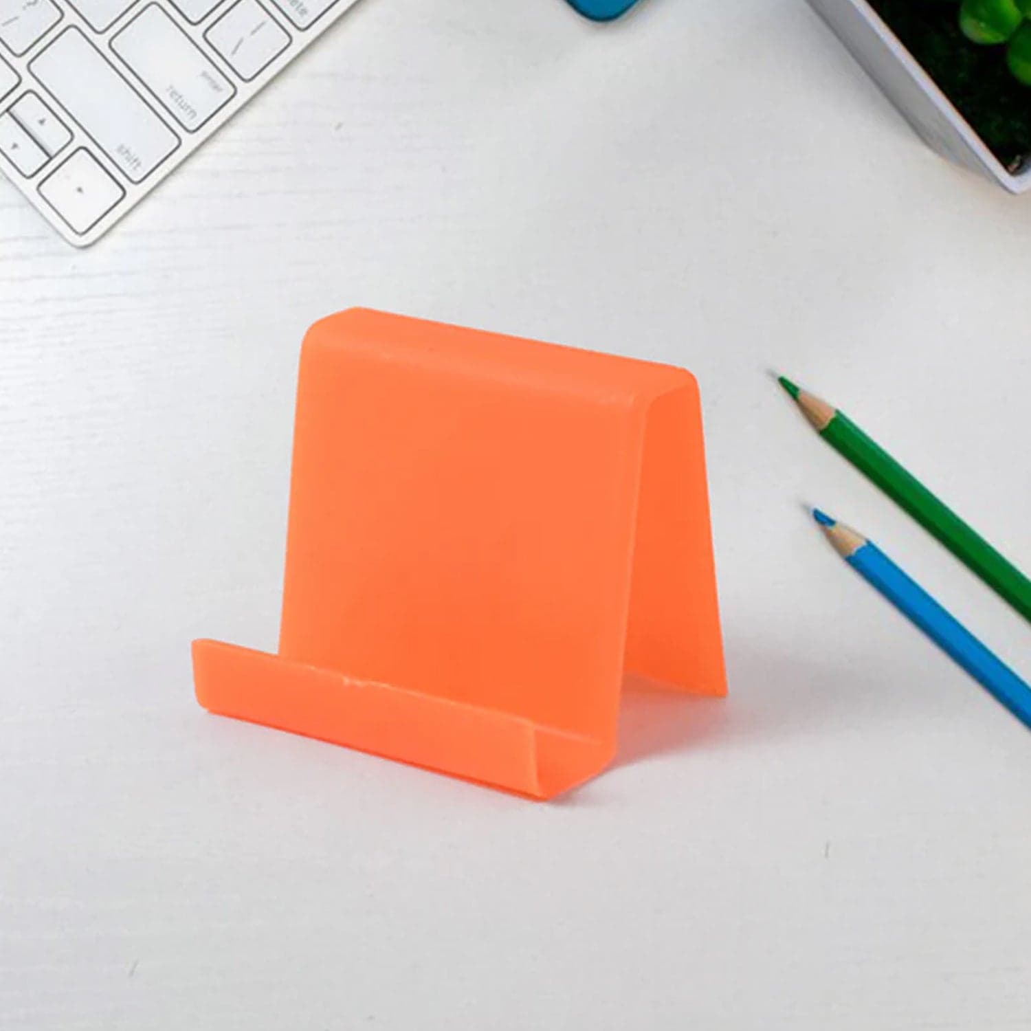 Durable Plastic Mobile Phone Stand With Angled Support 2 Pc Mix Color thumbnail 3