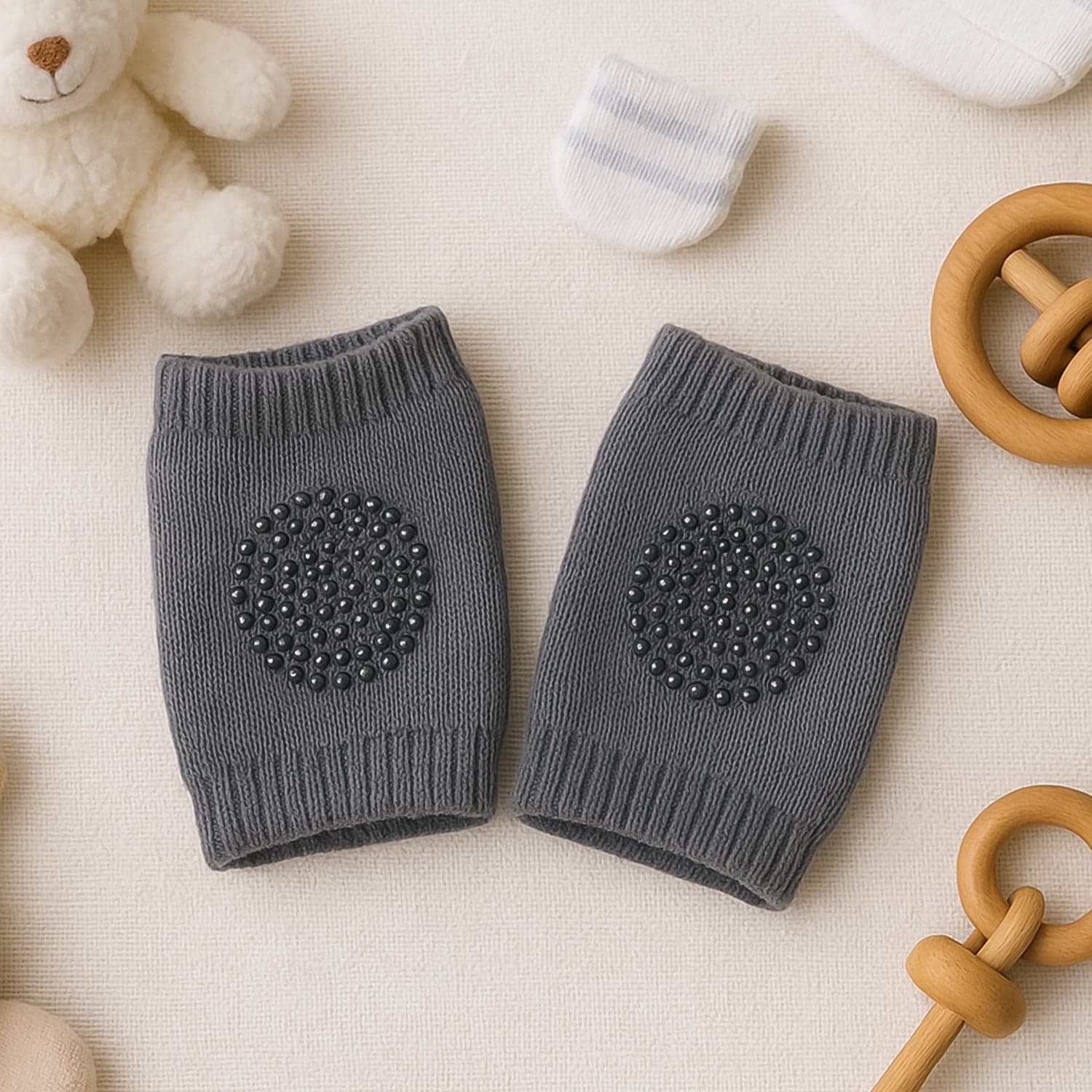 14262 Dark Grey Kids Knee Protector 1Pair thumbnail 2