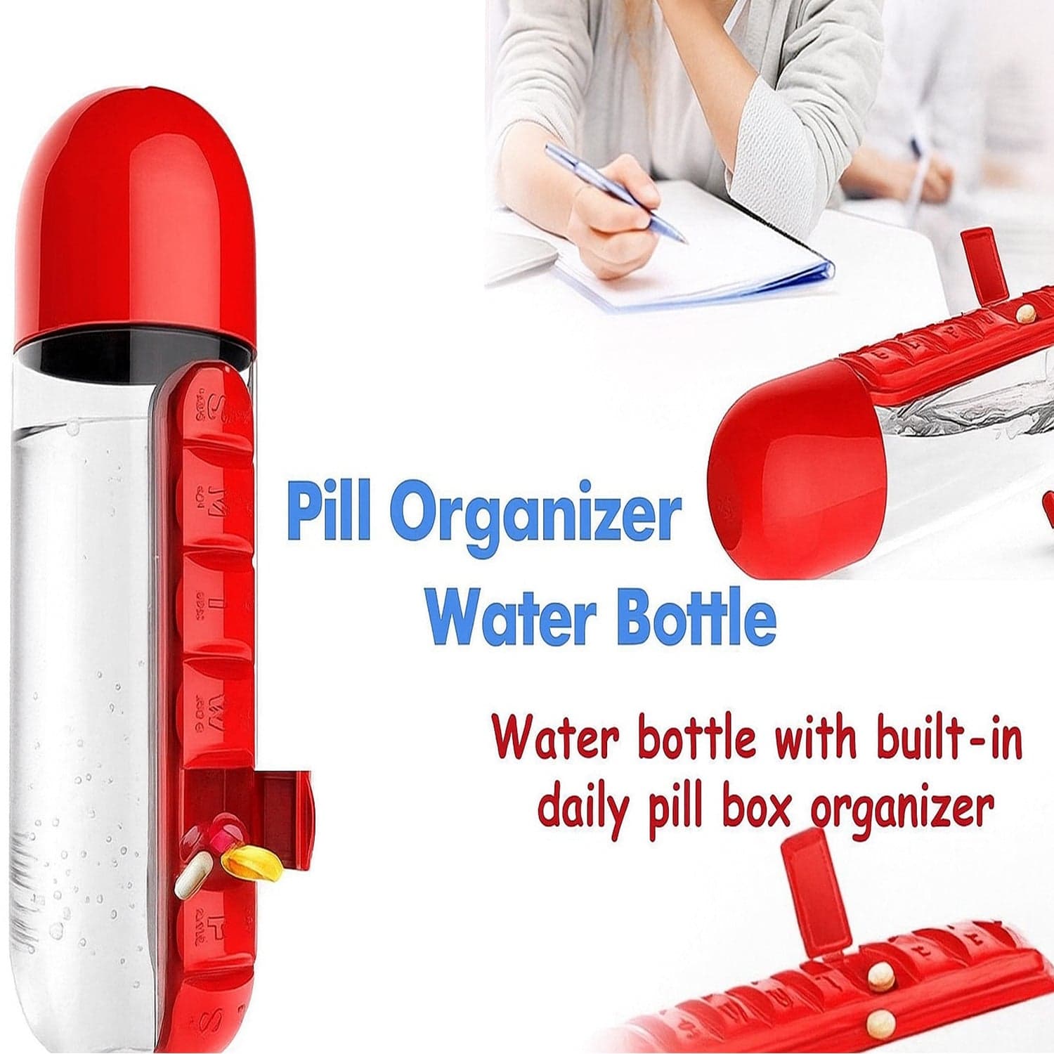 Pill Organizer Water Bottle 900Ml 1Pc thumbnail 6