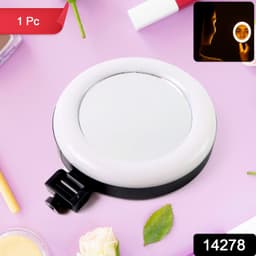 Rechargeable Led Makeup Mirror With Ring Light 1 Pc