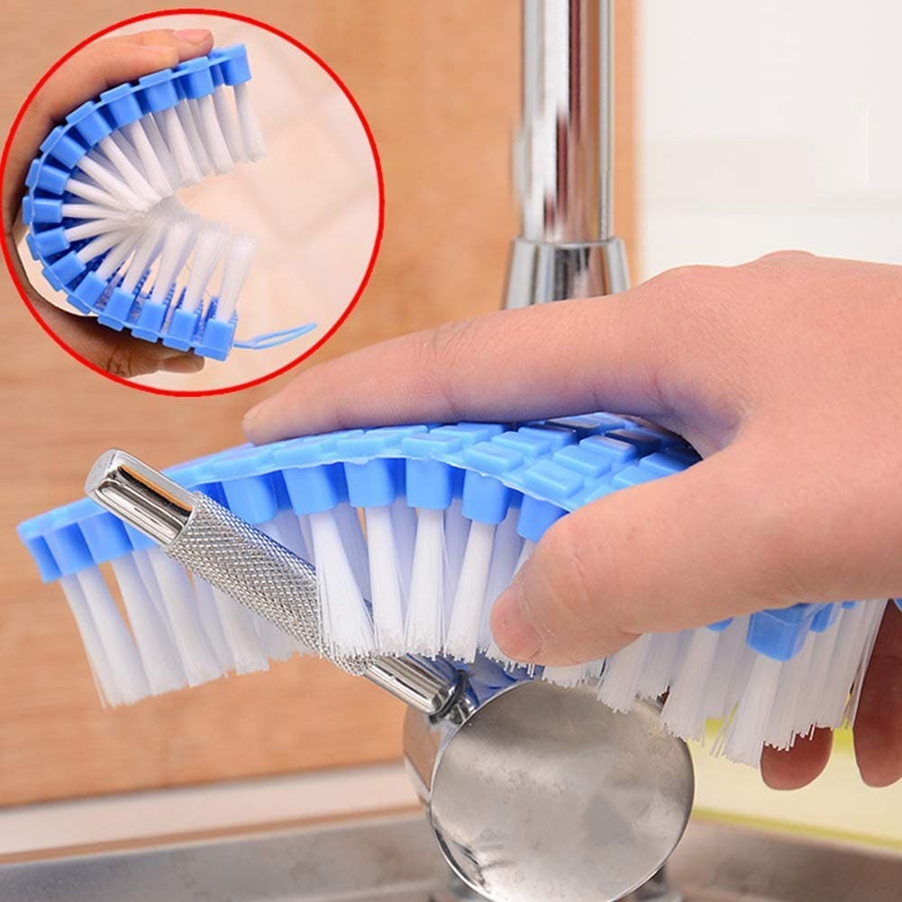 Flexible Plastic Cleaning Brush for Home, Bathroom, thumbnail 4