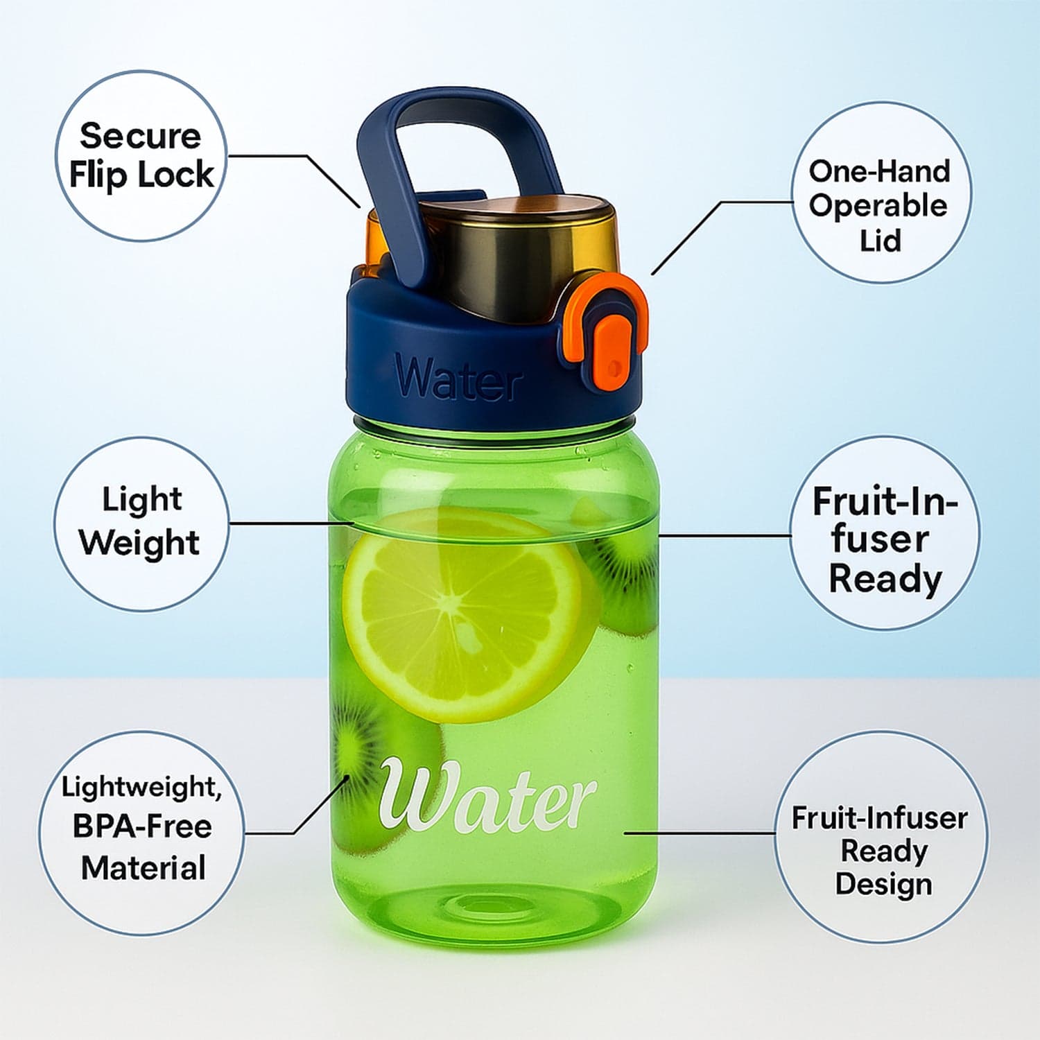 Plastic Water Bottle 600Ml 1Pc thumbnail 6