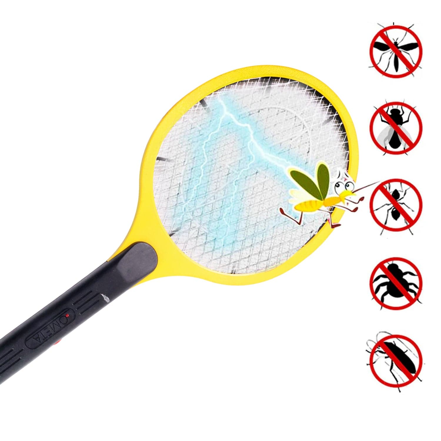 14298 Yellow Electric Mosquito Racket 1Pc thumbnail 3