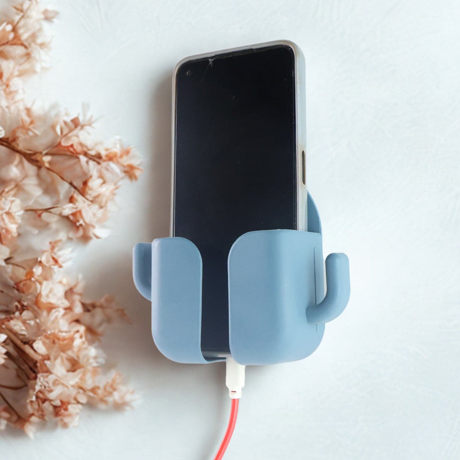 Wall Mounted Adhesive Phone Holder Remote Organizer1Pc thumbnail 6