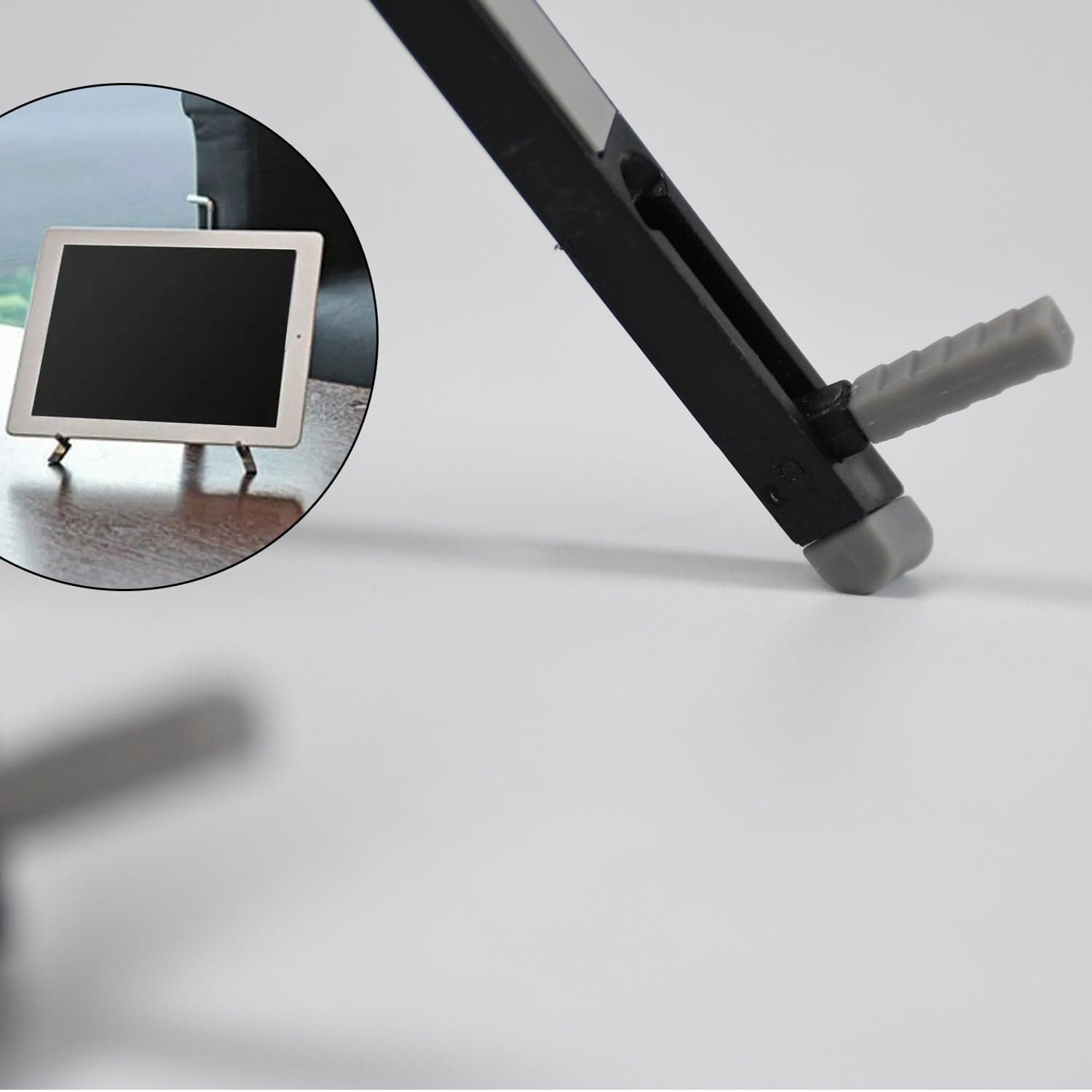 Slim Tablet Mobile Stand Adjustable Foldable Tablet Stand Scaffold (1 Pc) thumbnail 3