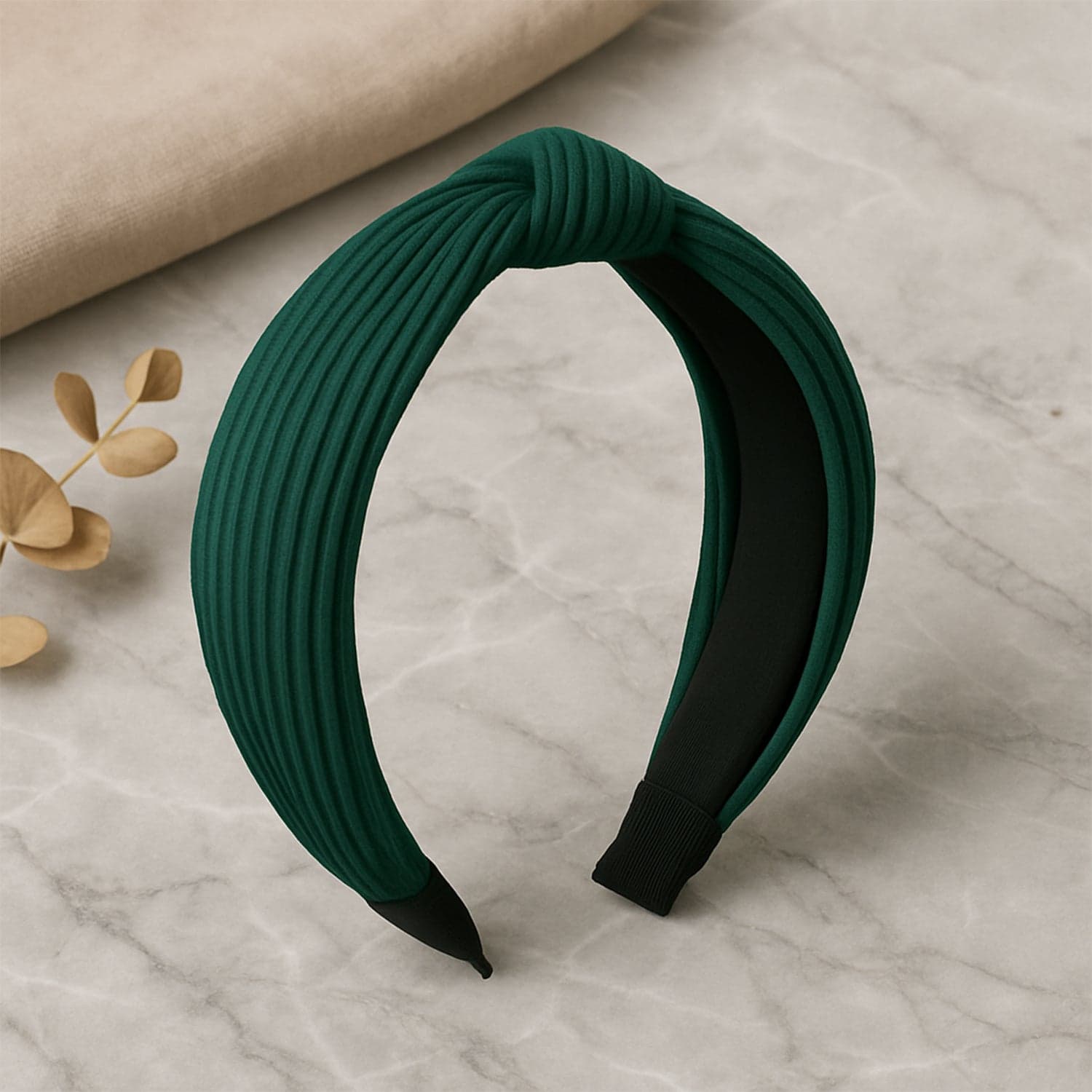Women S Ribbed Texture Knot Design Hairband 1 Pc thumbnail 8