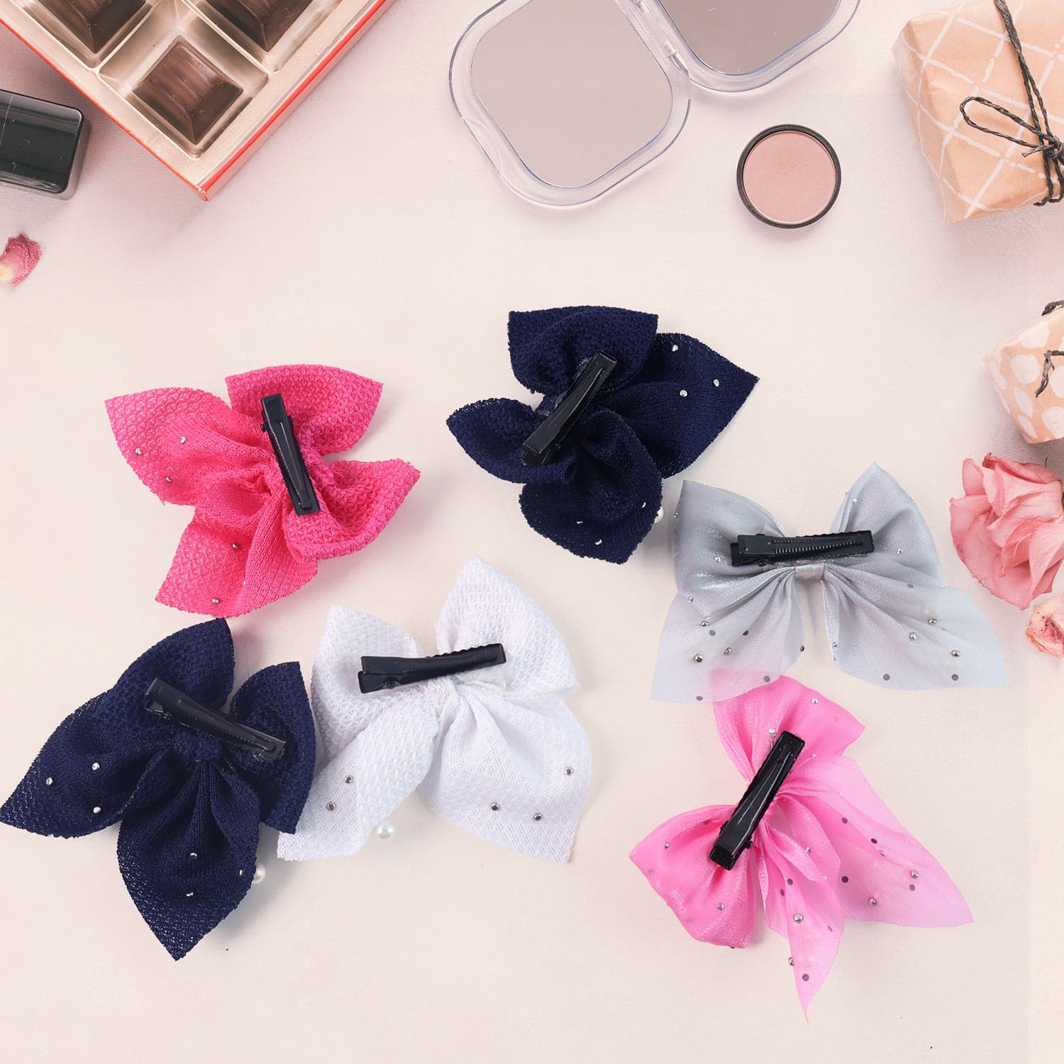 Bow Tie Hair Clip 12Pc thumbnail 5