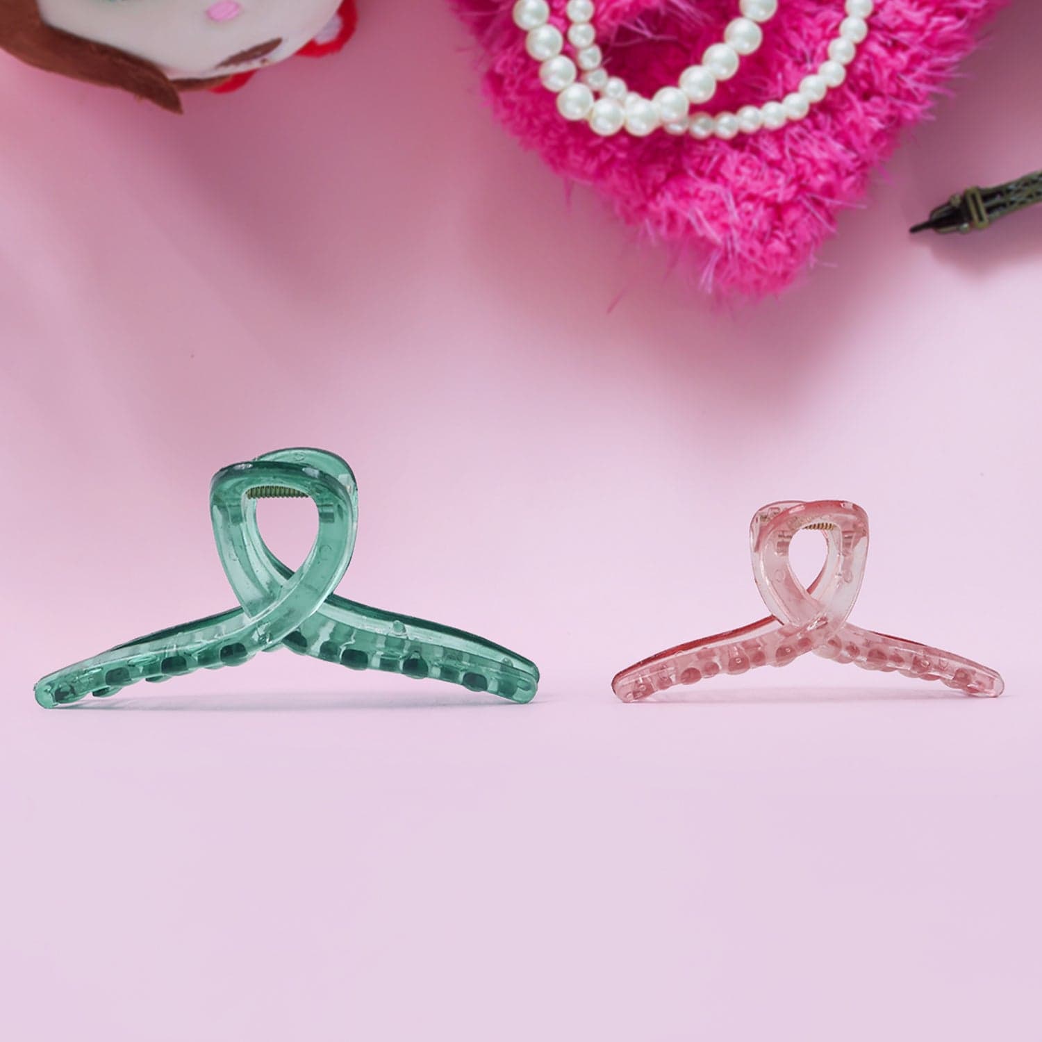 Hair Clutcher Clips Mix Design Multicolor 6 Pc thumbnail 2